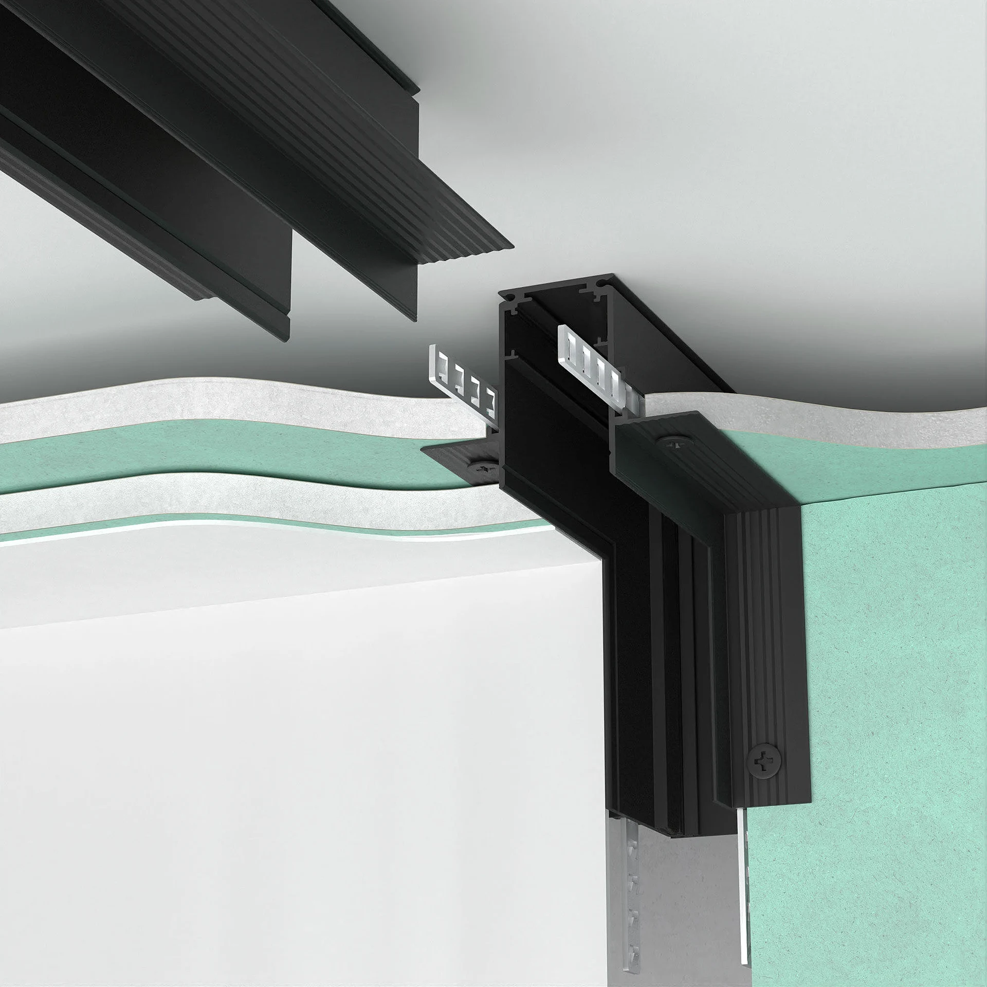 Коннектор для шинопровода Elektrostandard Slim Magnetic Slim Magnetic Коннектор угловой внутренний для встраиваемого шинопровода под ГКЛ 12,5мм (черный) 852