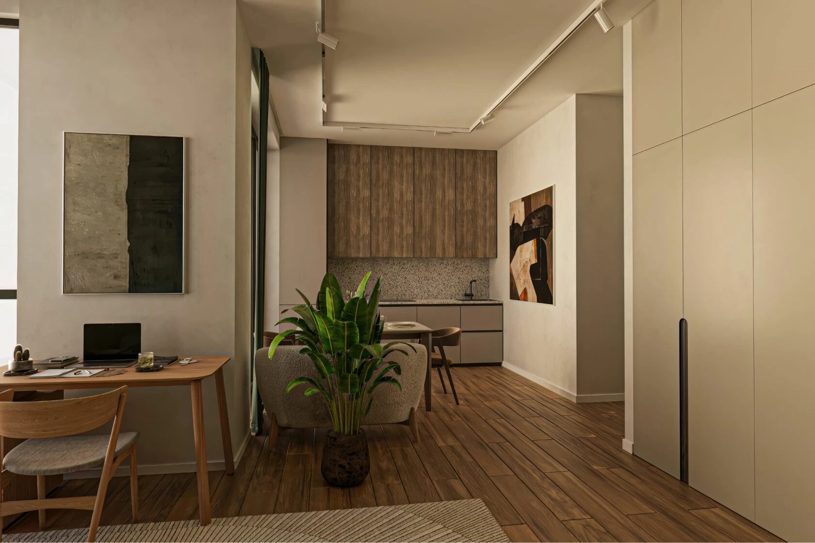 Яркая студия в ЖК Ривер Скай