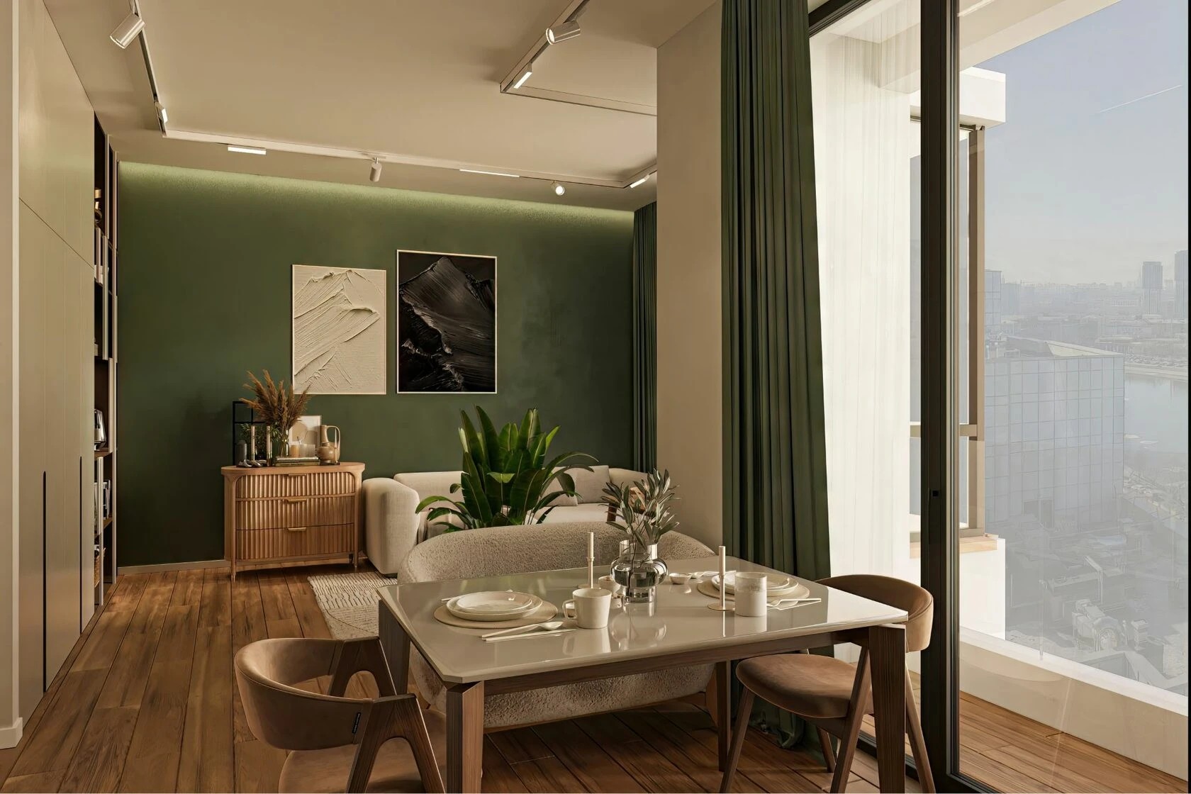 Яркая студия в ЖК Ривер Скай