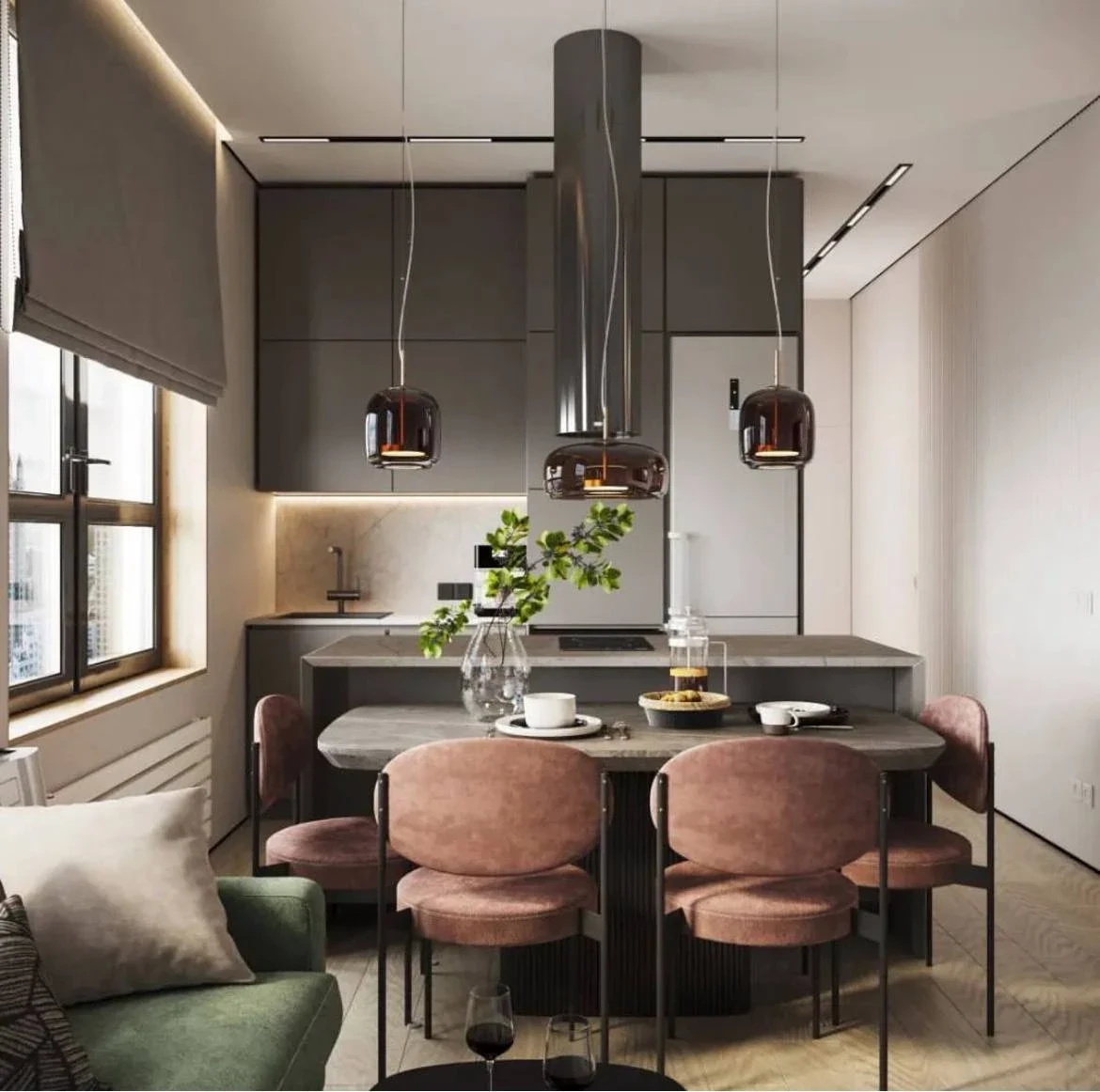 Кухна-гостиная