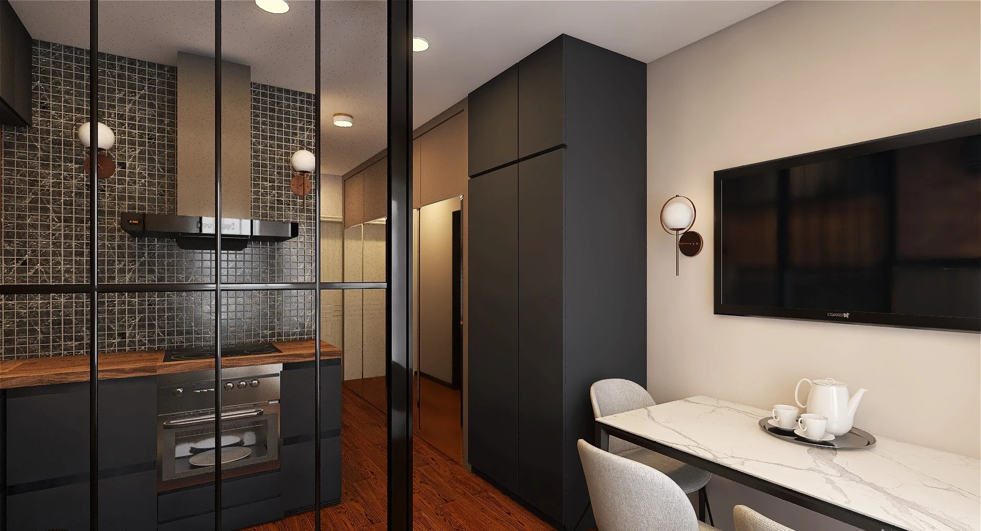 Дизайн студии ЖК "Полис на Неве"