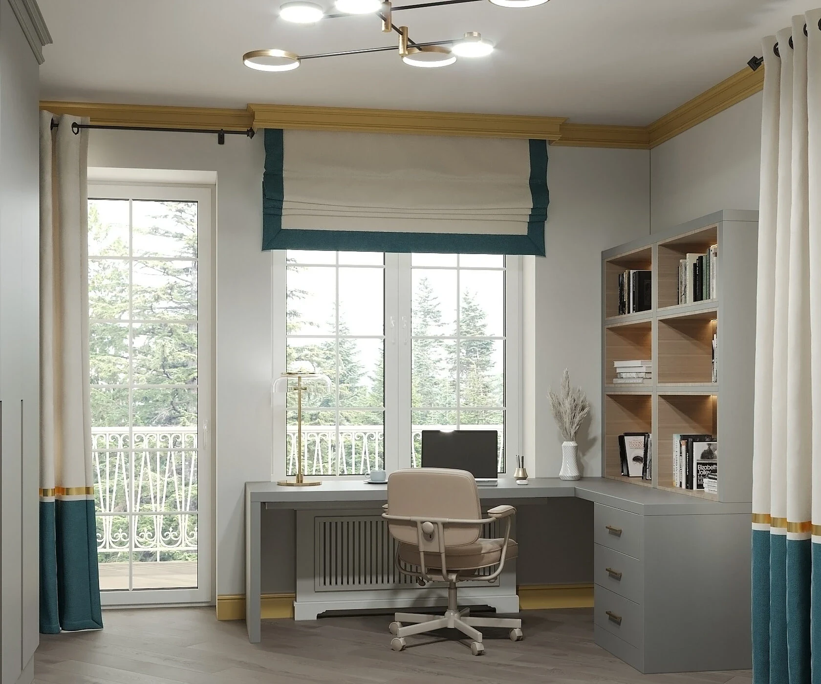 Акцентная геометрия в комнате подростка