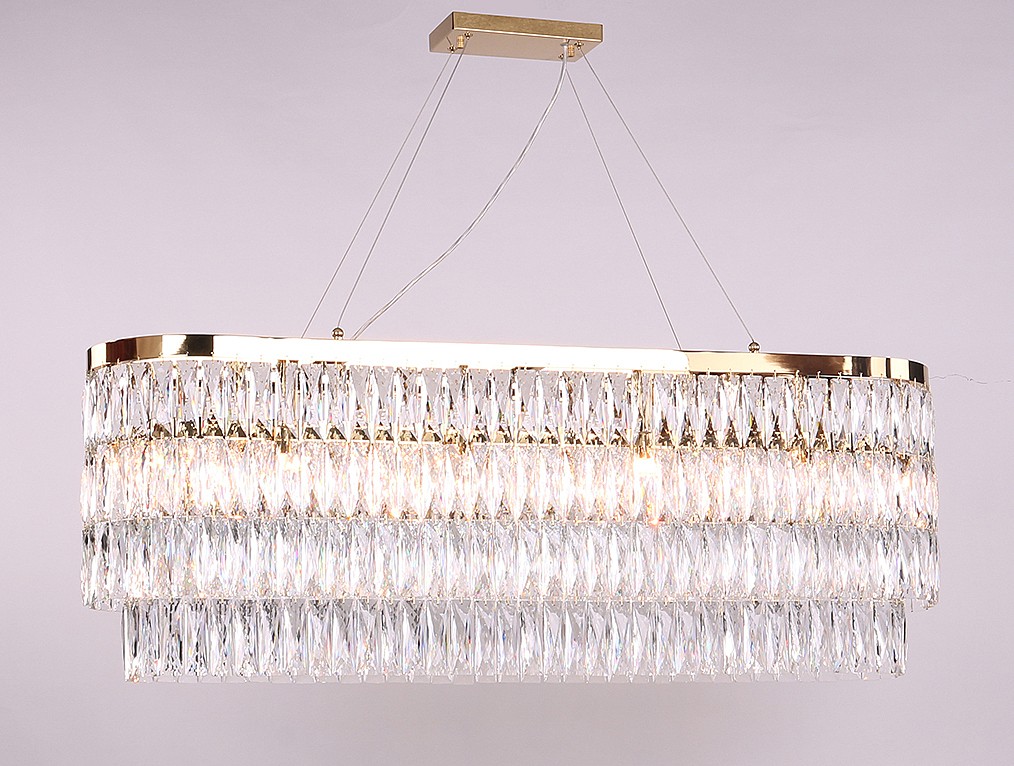 Подвесная хрустальная люстра 10120 Newport 10128+8/S gold