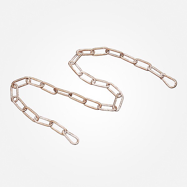 Eurosvet 10302 цепь длиной 1 метр с 2 карабинами белый с золотом, арт. 73025