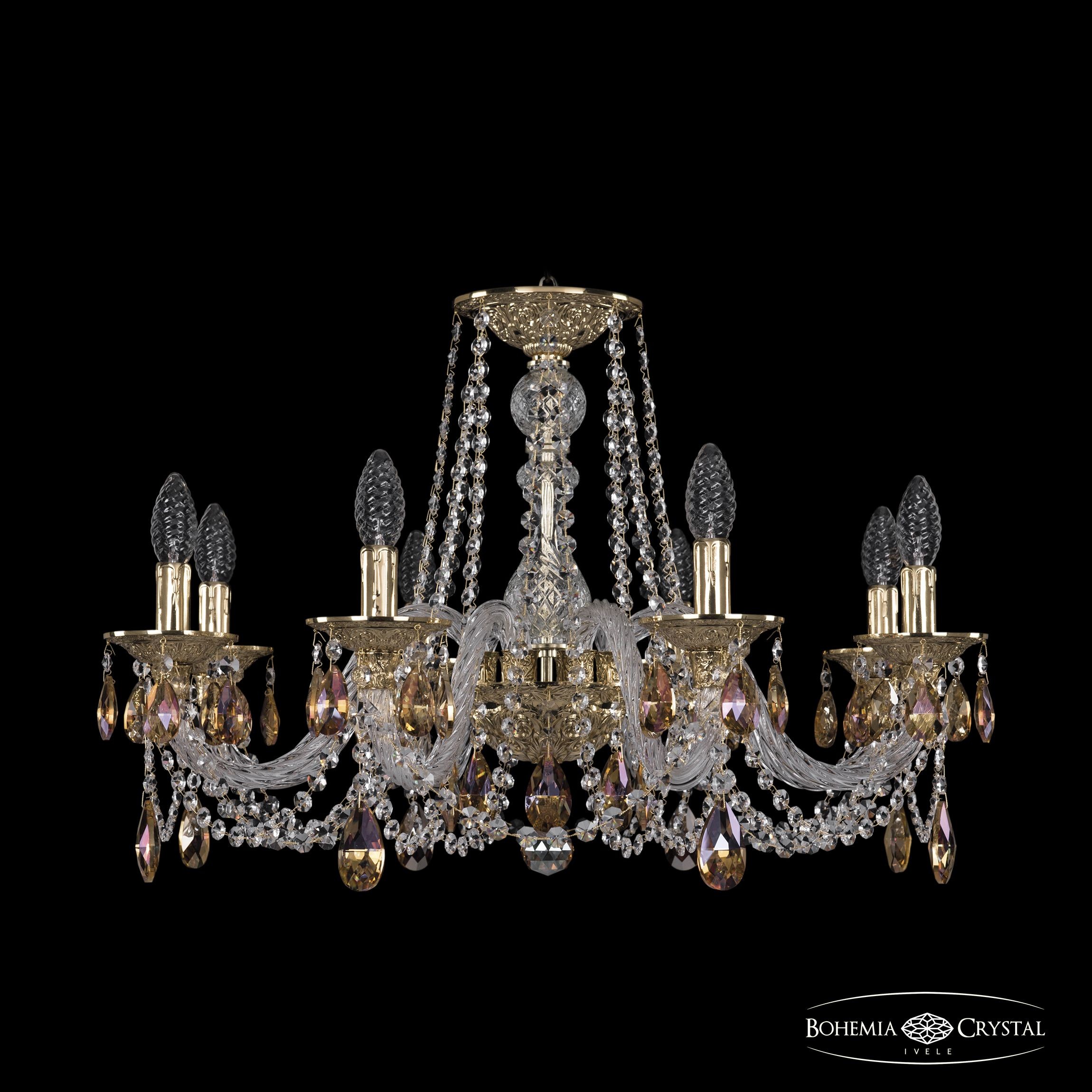 Подвесная хрустальная люстра 1602 Bohemia 16102/8/240 G K777