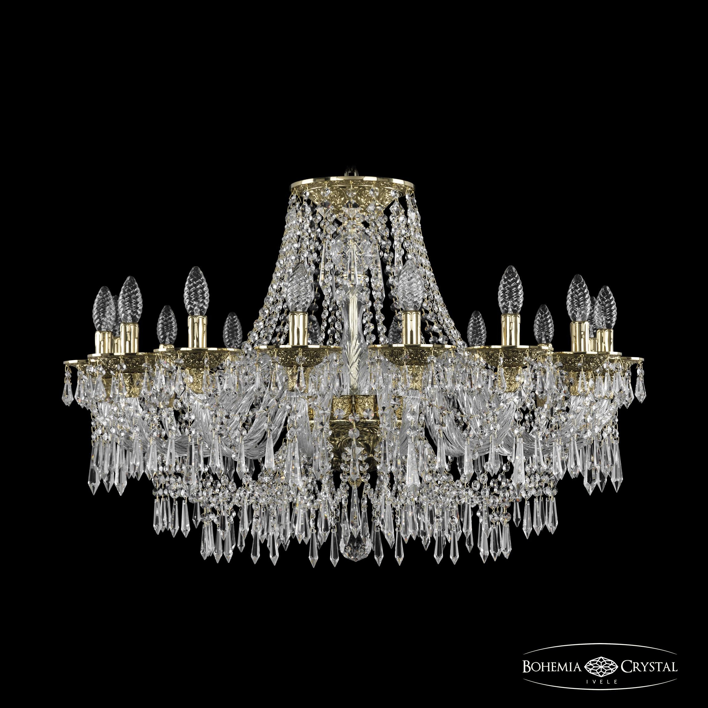 Подвесная хрустальная люстра 1603 Bohemia 16103/16/300 G