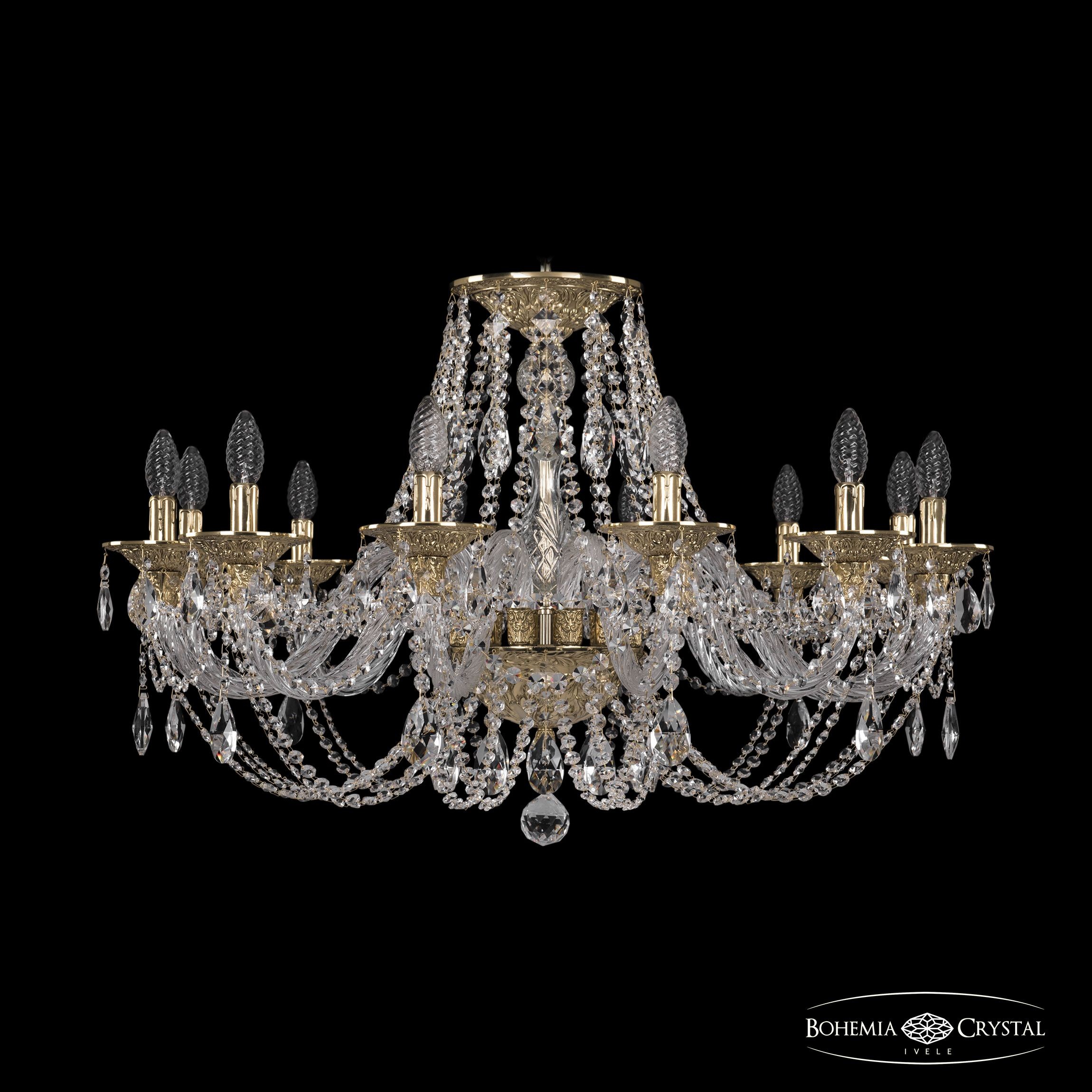 Подвесная хрустальная люстра 1606 Bohemia 16106/12/300 G