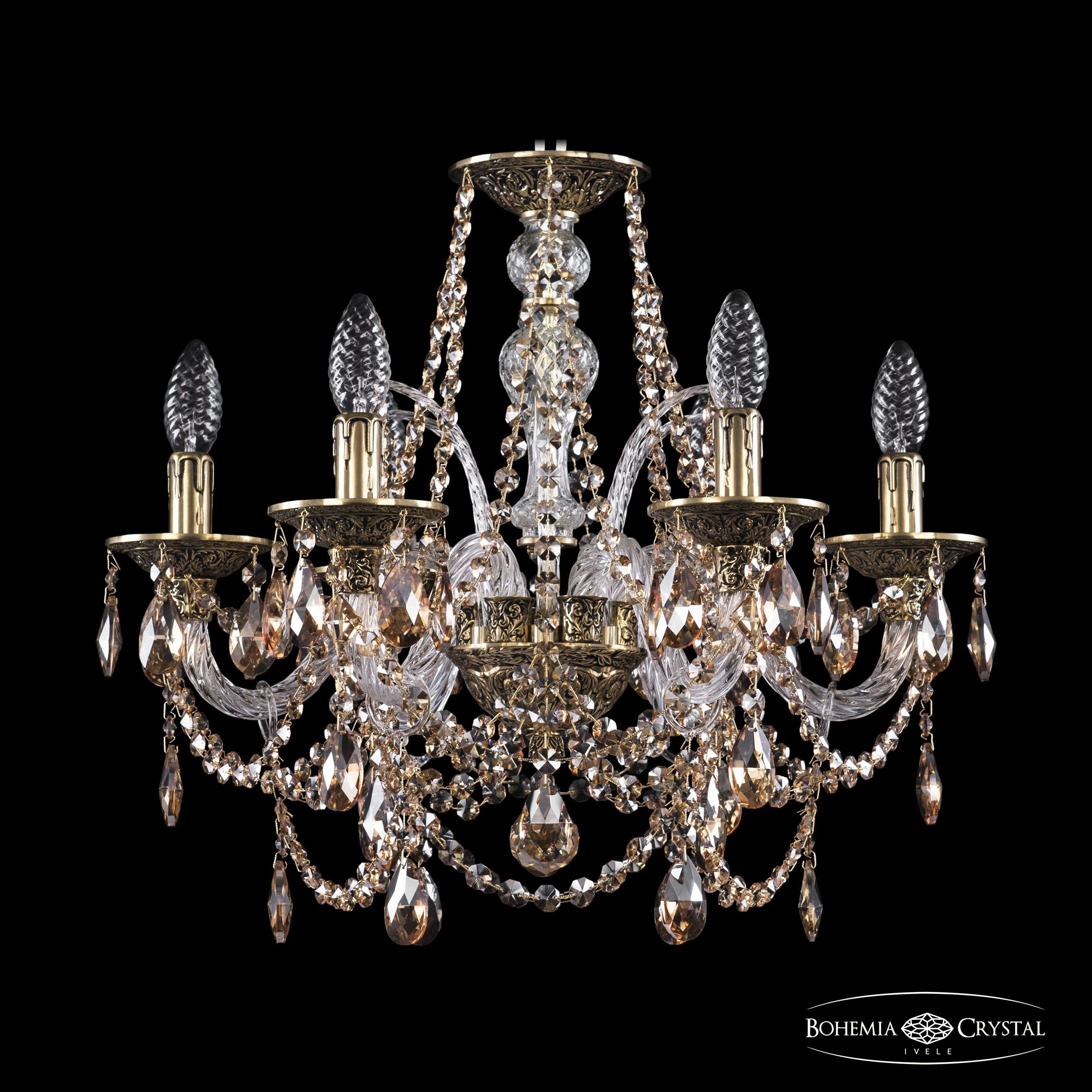 Подвесная хрустальная люстра 1611 Bohemia 16111/6/165 GB R721