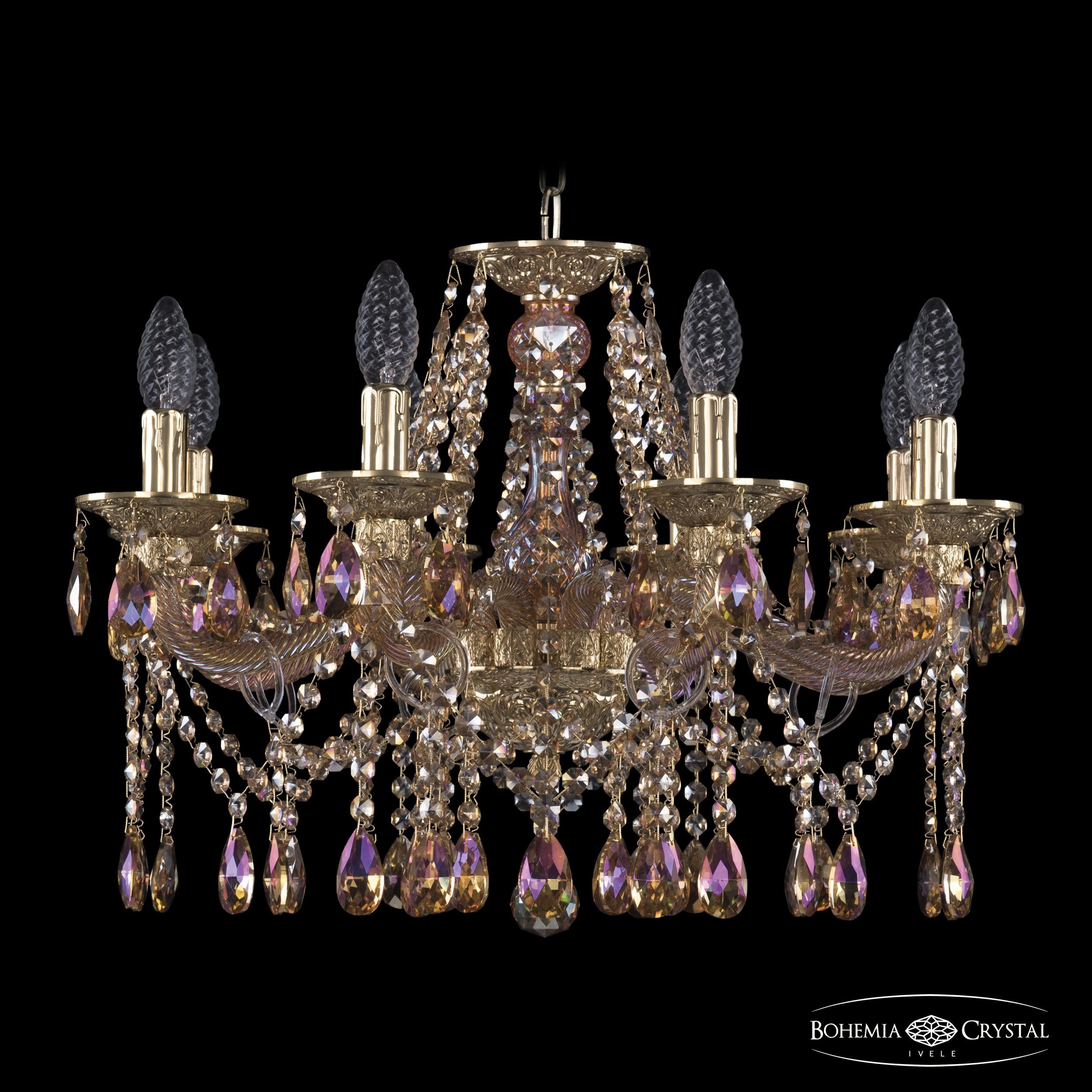 Подвесная хрустальная люстра 1613 Bohemia 16113/8/200 G M777