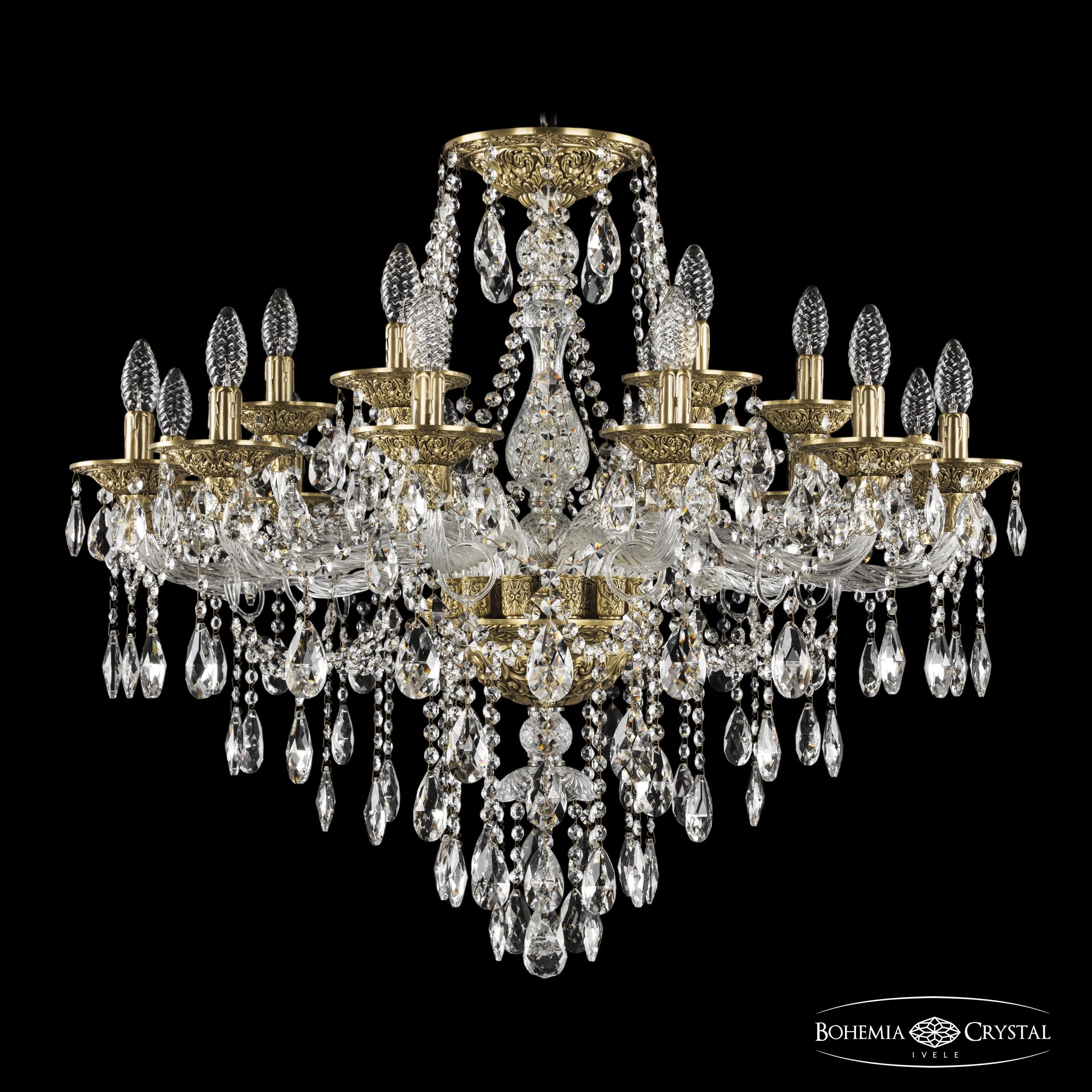 Подвесная хрустальная люстра 1615 Bohemia 16115/12+6/300 FP