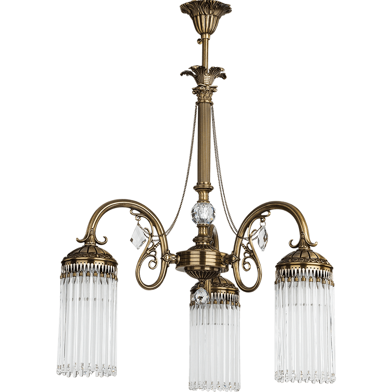 Потолочная хрустальная люстра Kutek Fiore FIO-ZW-3(P)