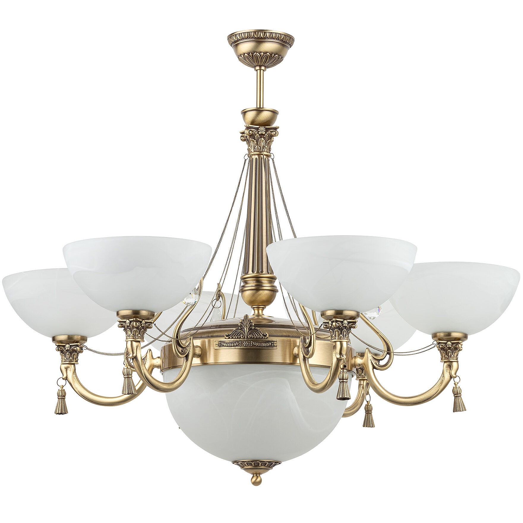 Потолочная люстра Kutek Roma (плафон) ROM-ZW-6+1(P)