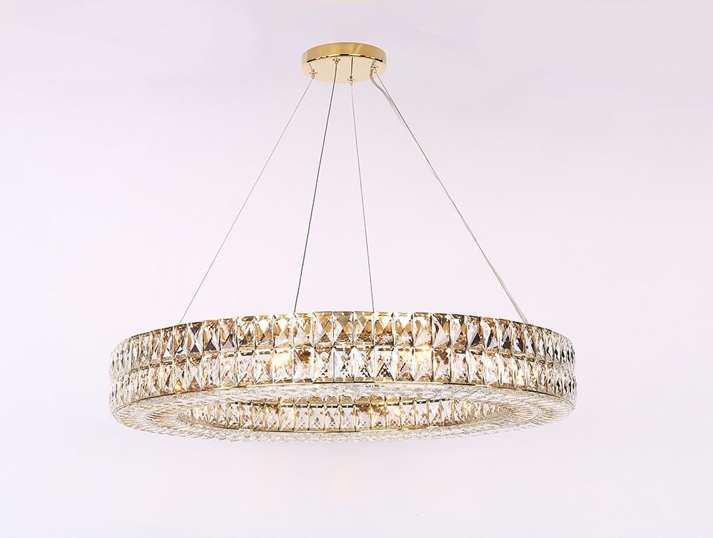 Подвесная хрустальная люстра 10120 Newport 10125+5/S gold