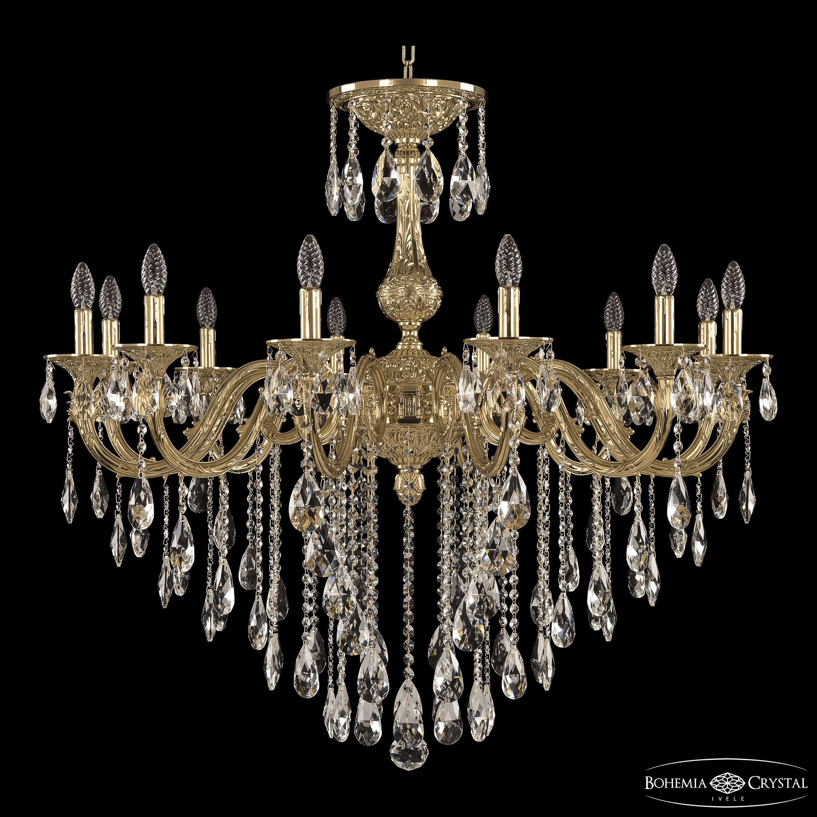 Подвесная хрустальная люстра 7101 Bohemia 71101/12/360 B G