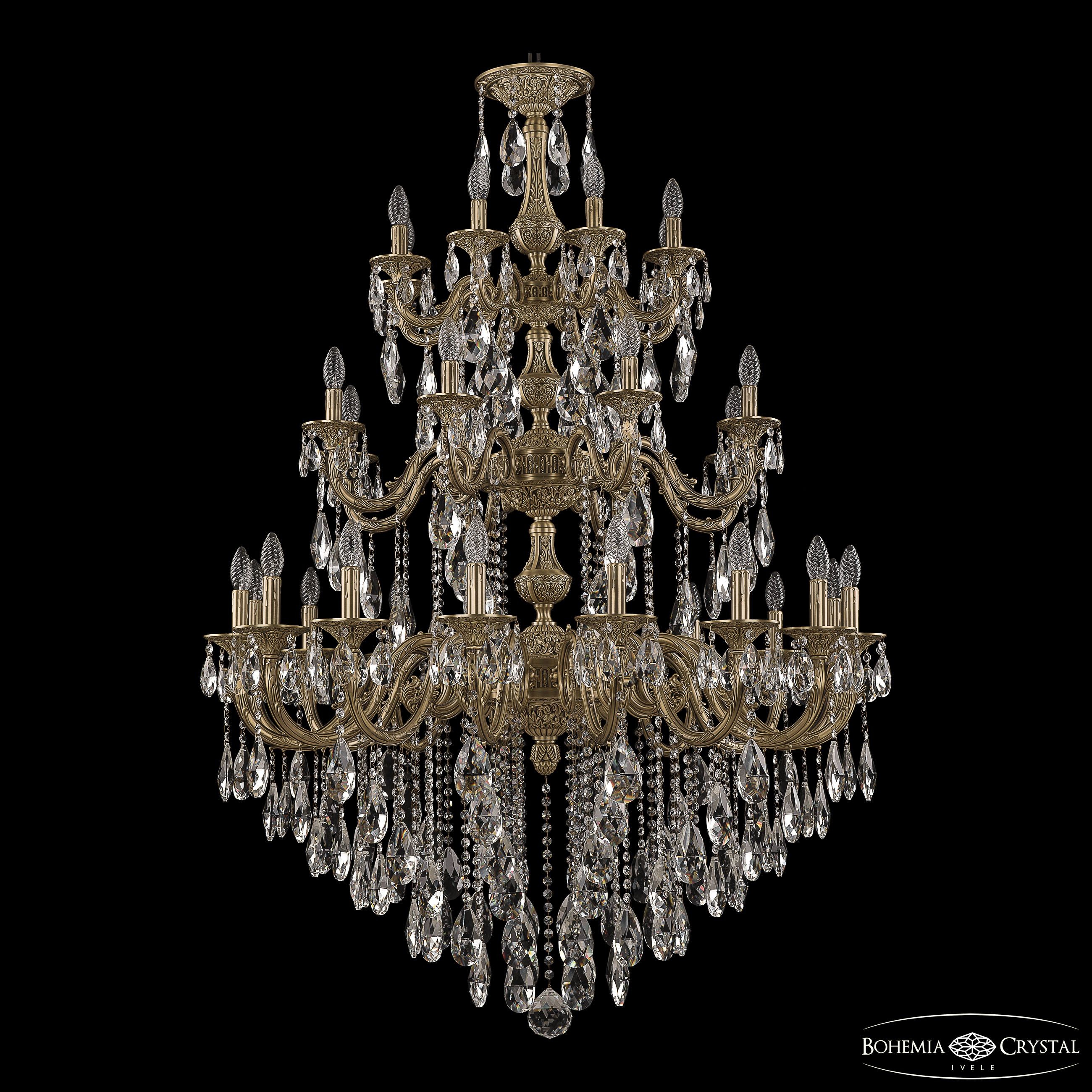 Подвесная хрустальная люстра 7101 Bohemia 71101/16+8+8/360/3d B FP