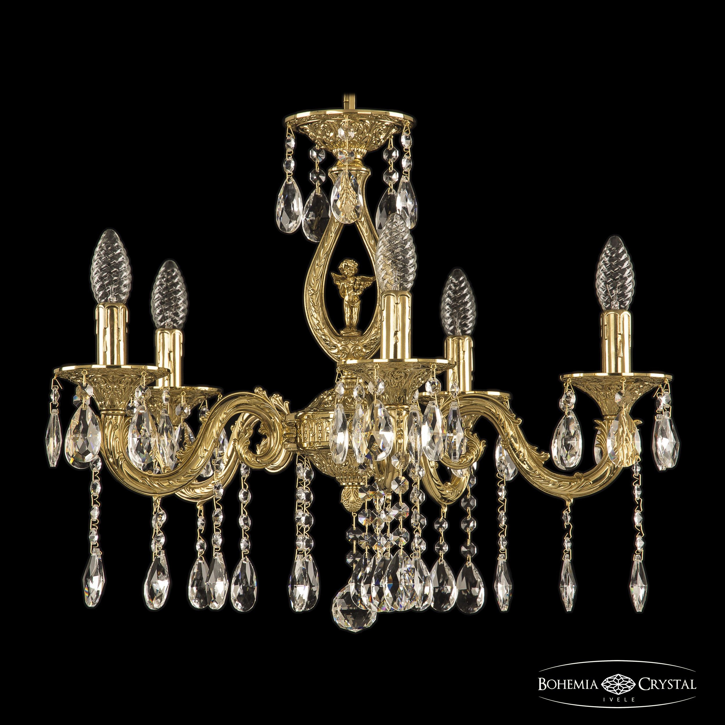 Подвесная хрустальная люстра 7101 Bohemia 71401/5/175 A G FA10S