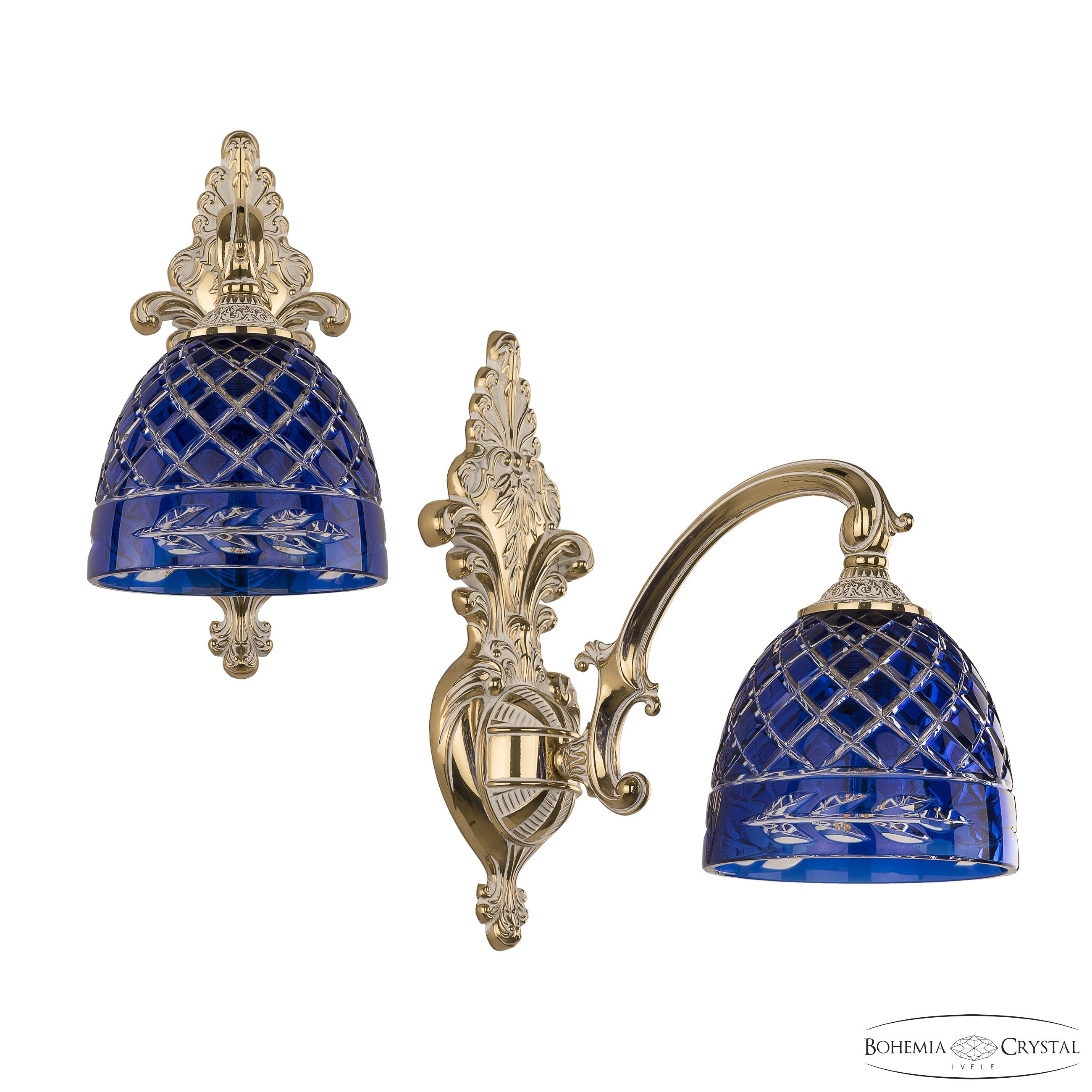 Настенное бра Bohemia 7209 7209B14/1/175 GW P1 D Clear-Blue/H-1J