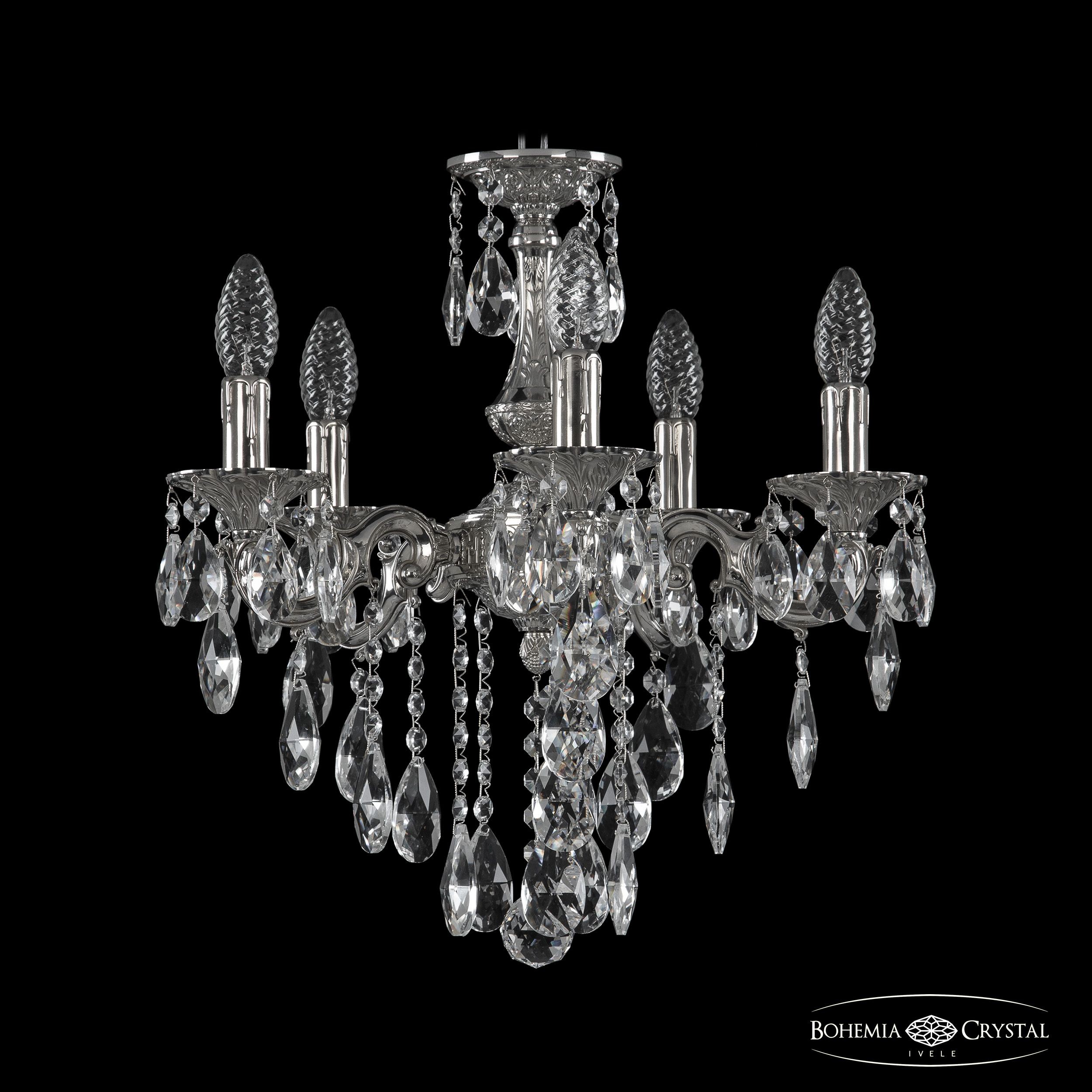 Подвесная хрустальная люстра 7201 Bohemia 72101/5/125 B Ni