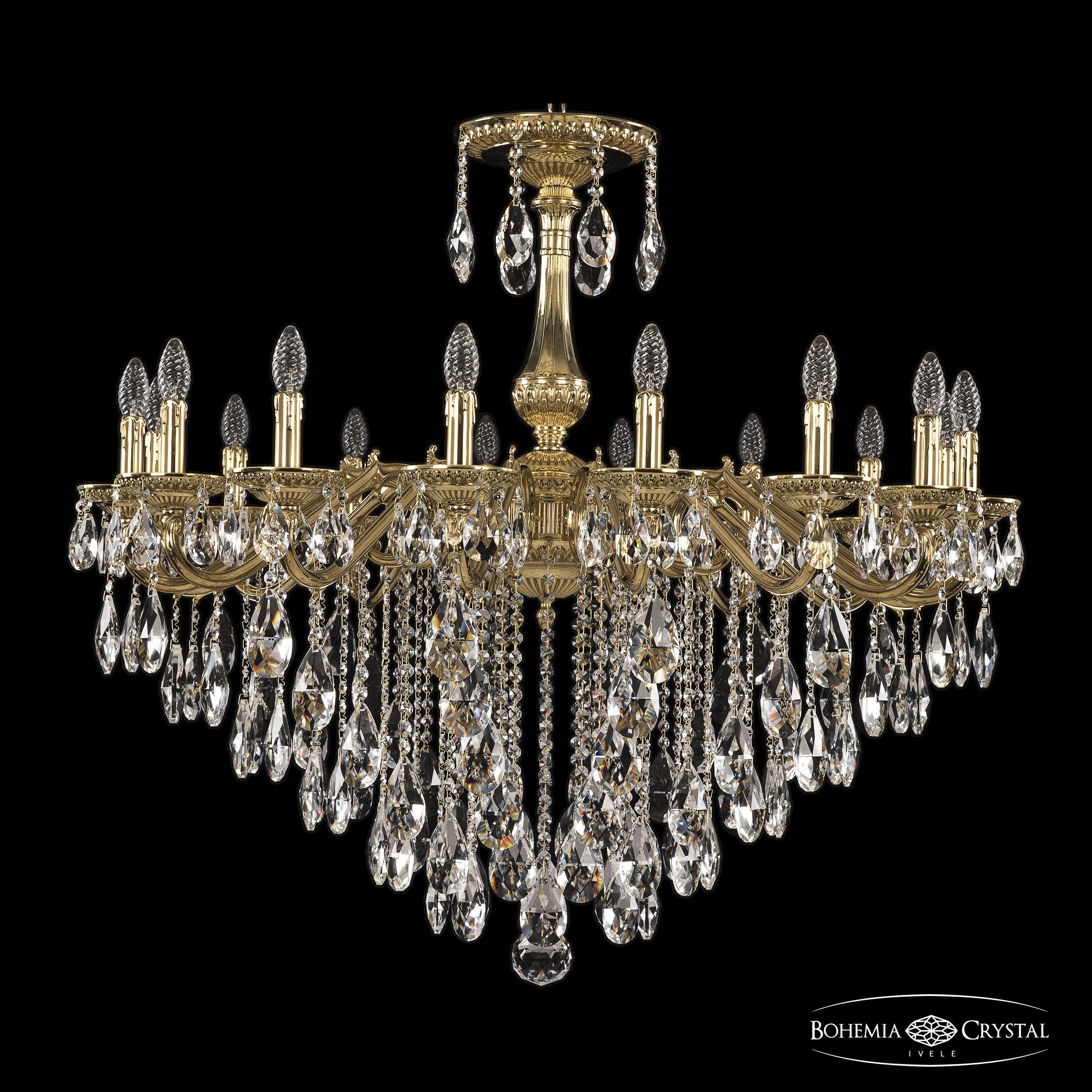 Подвесная хрустальная люстра 7502 Bohemia 75102/16/360 B G