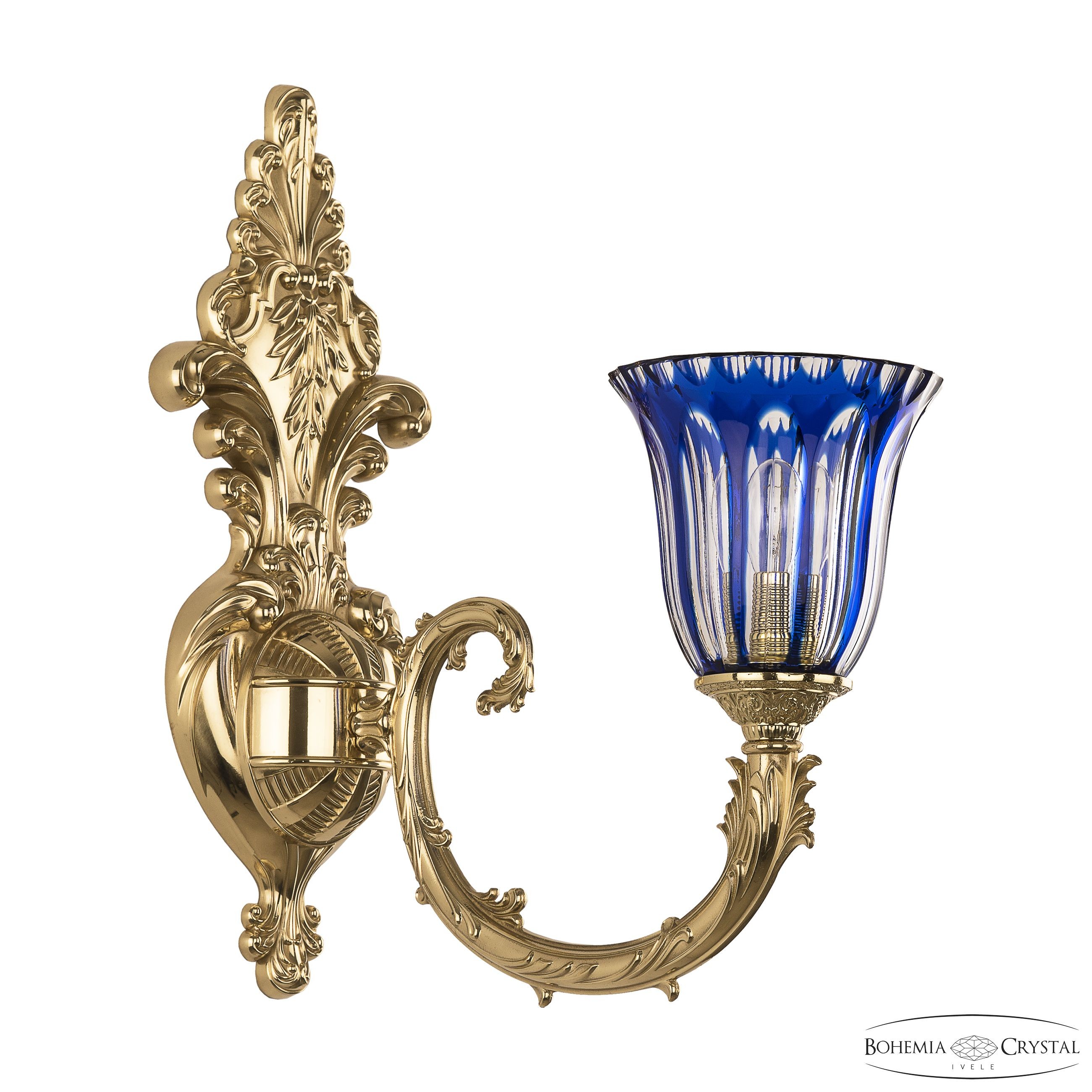 Настенное бра Bohemia Florence 7109B15/1/210 G P2 U Clear-Blue/H-1H