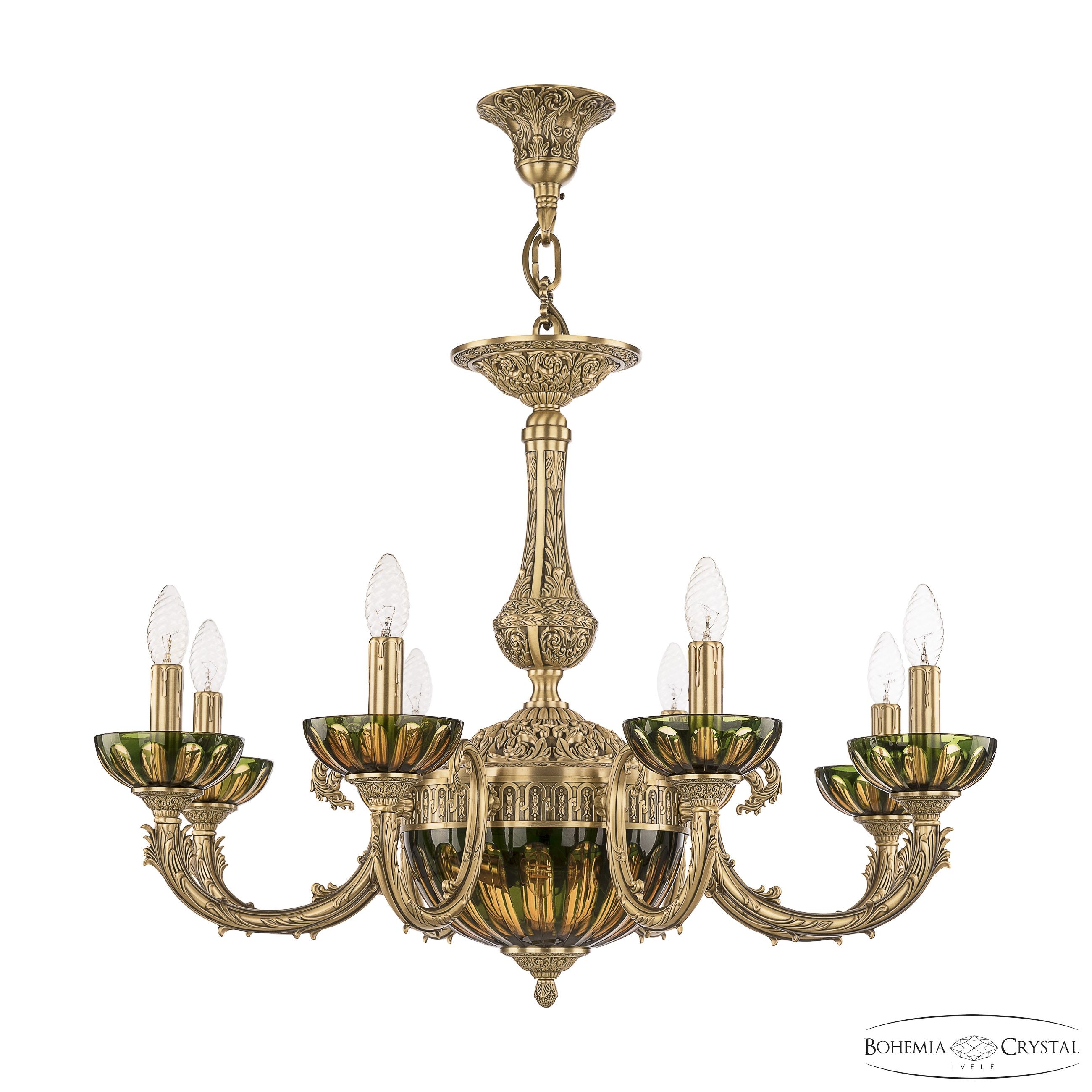 Подвесная люстра Bohemia Florence 71109P/8/210 FP P Amber-Green/H-1H