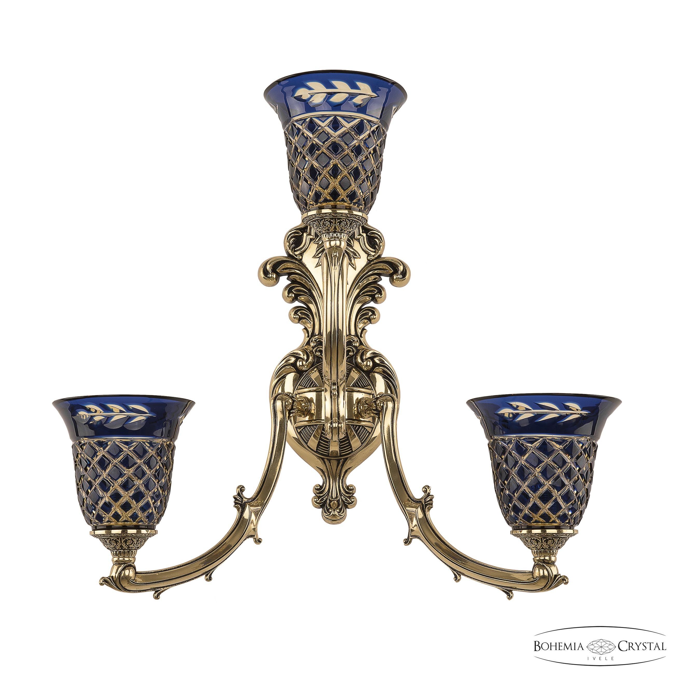 Настенное бра Bohemia Verona 7211B15/2+1/210 GB P2 U Amber-Blue/H-1J