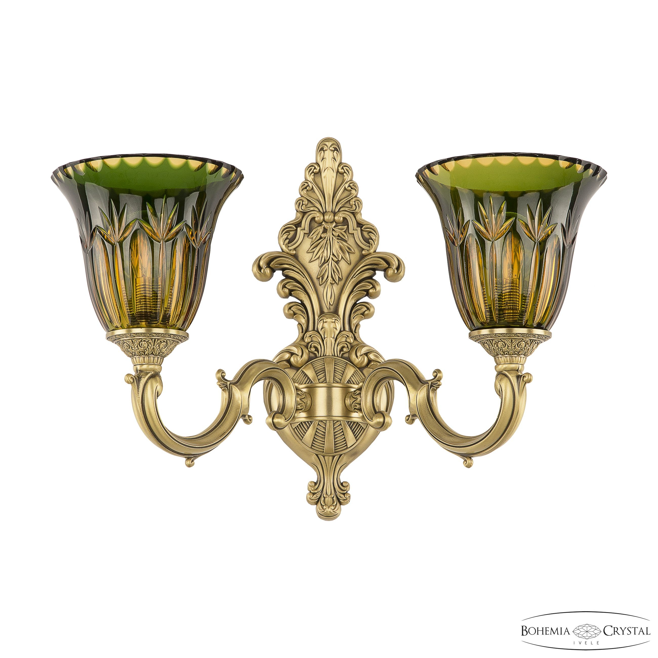 Настенное бра Bohemia Verona 7214B14/2/175 FP P2 U Amber-Green/H-1I