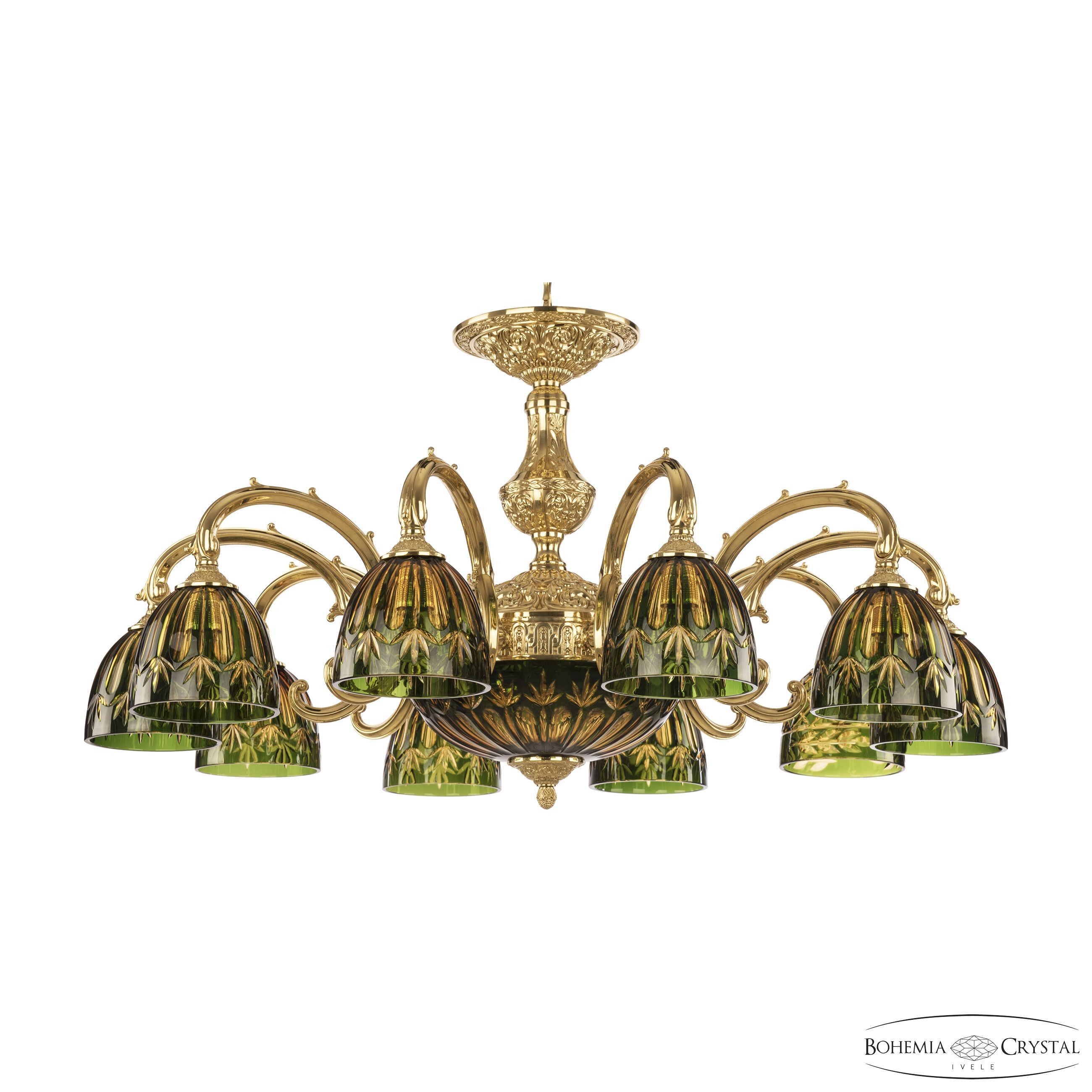 Подвесная люстра Bohemia Verona 72209P/10/250 G P1 D Amber-Green/H-1I