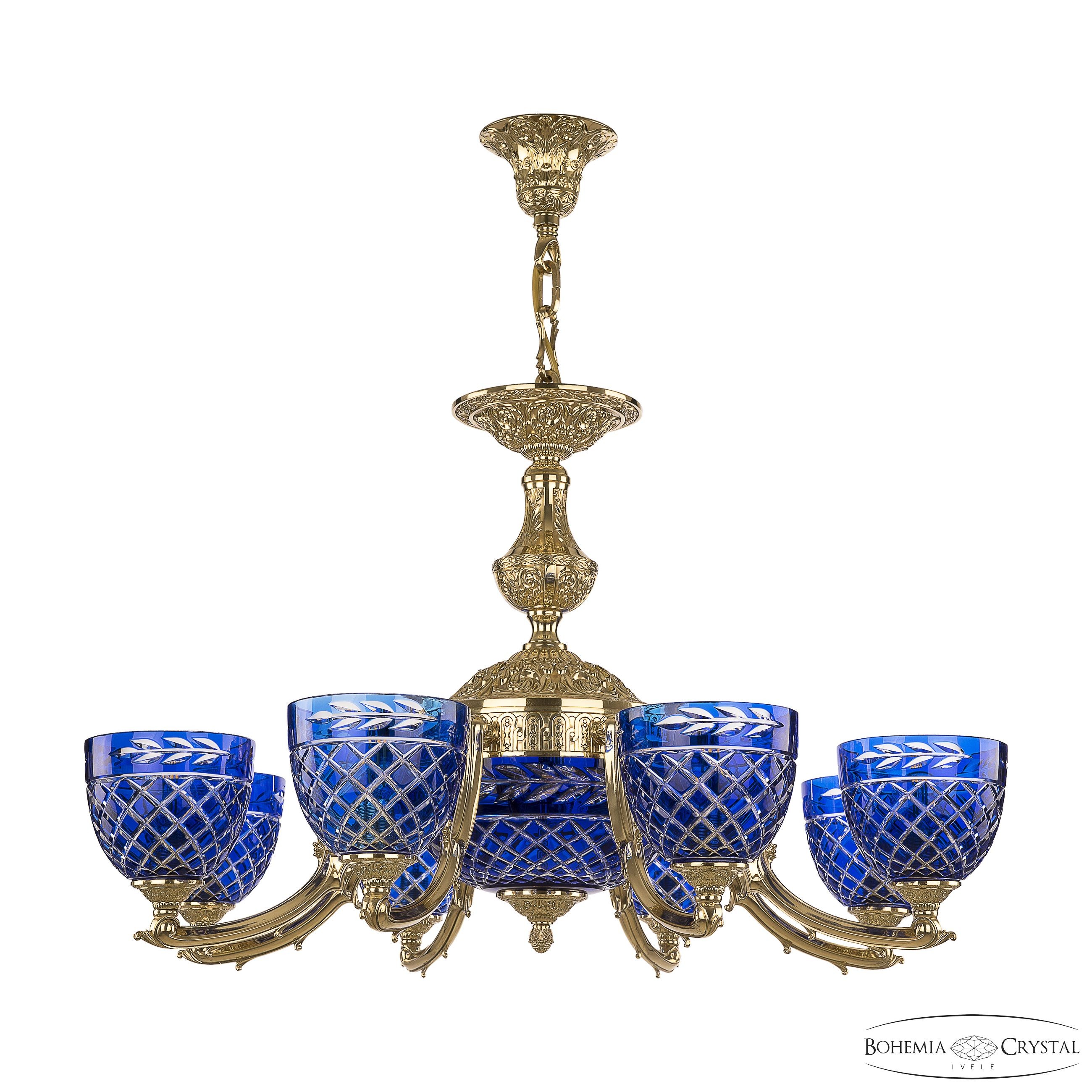 Подвесная люстра Bohemia Verona 72211P/8/210 G P1 U Clear-Blue/H-1J
