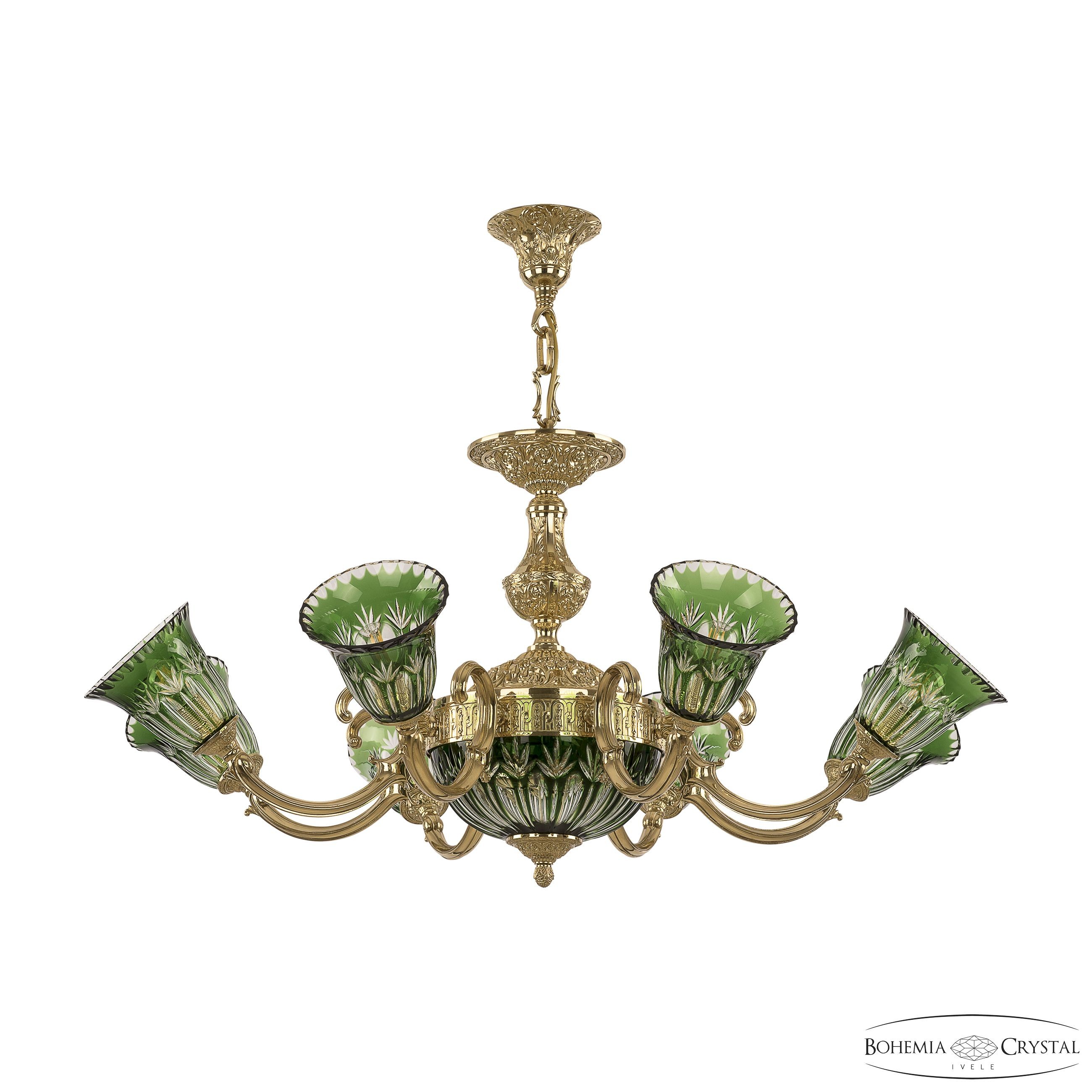 Подвесная люстра Bohemia Verona 72213P/8/210 G P2 U Clear-Green/H-1I