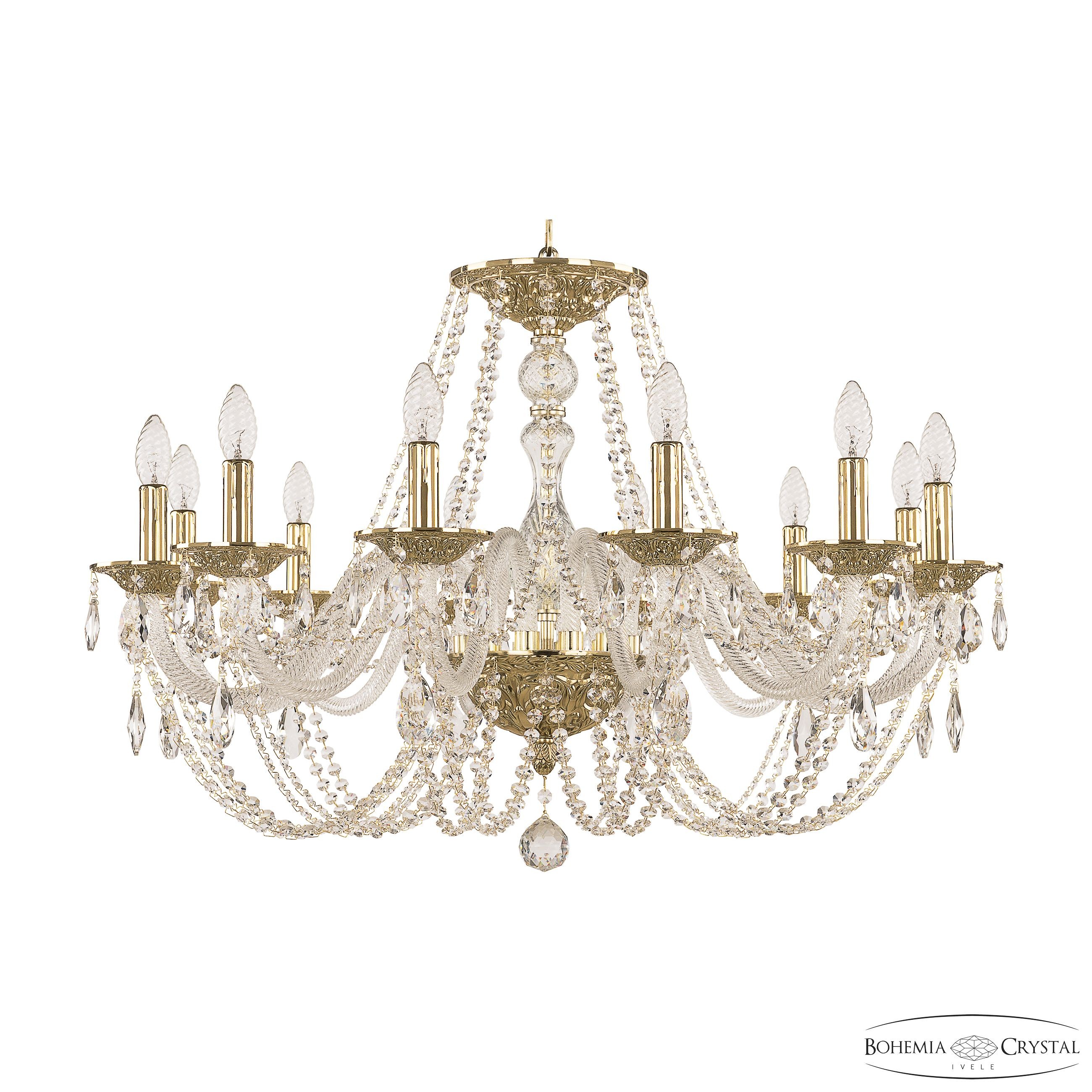 Подвесная хрустальная люстра 1601 Bohemia 1601/12/300 G