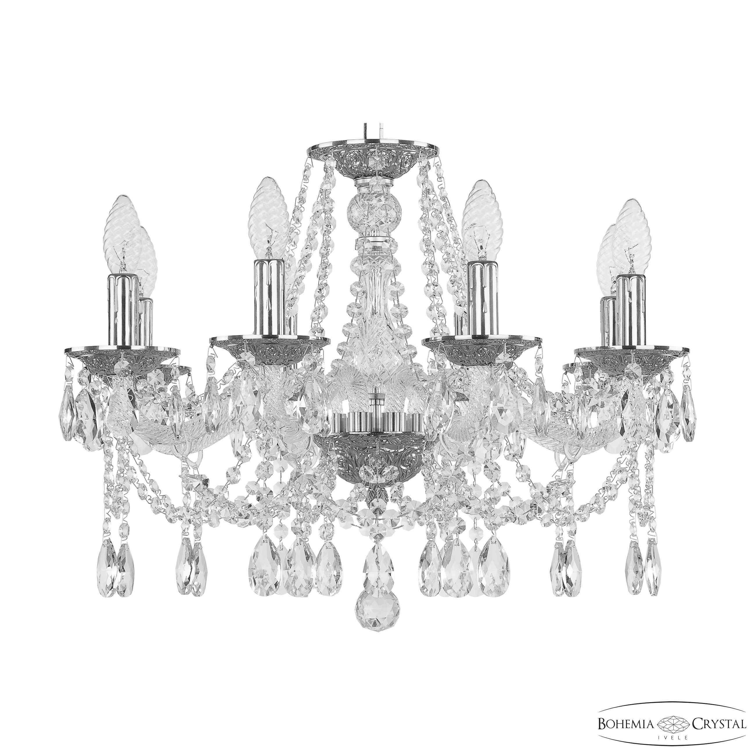 Подвесная хрустальная люстра 1607 Bohemia 1607/8/200 Ni