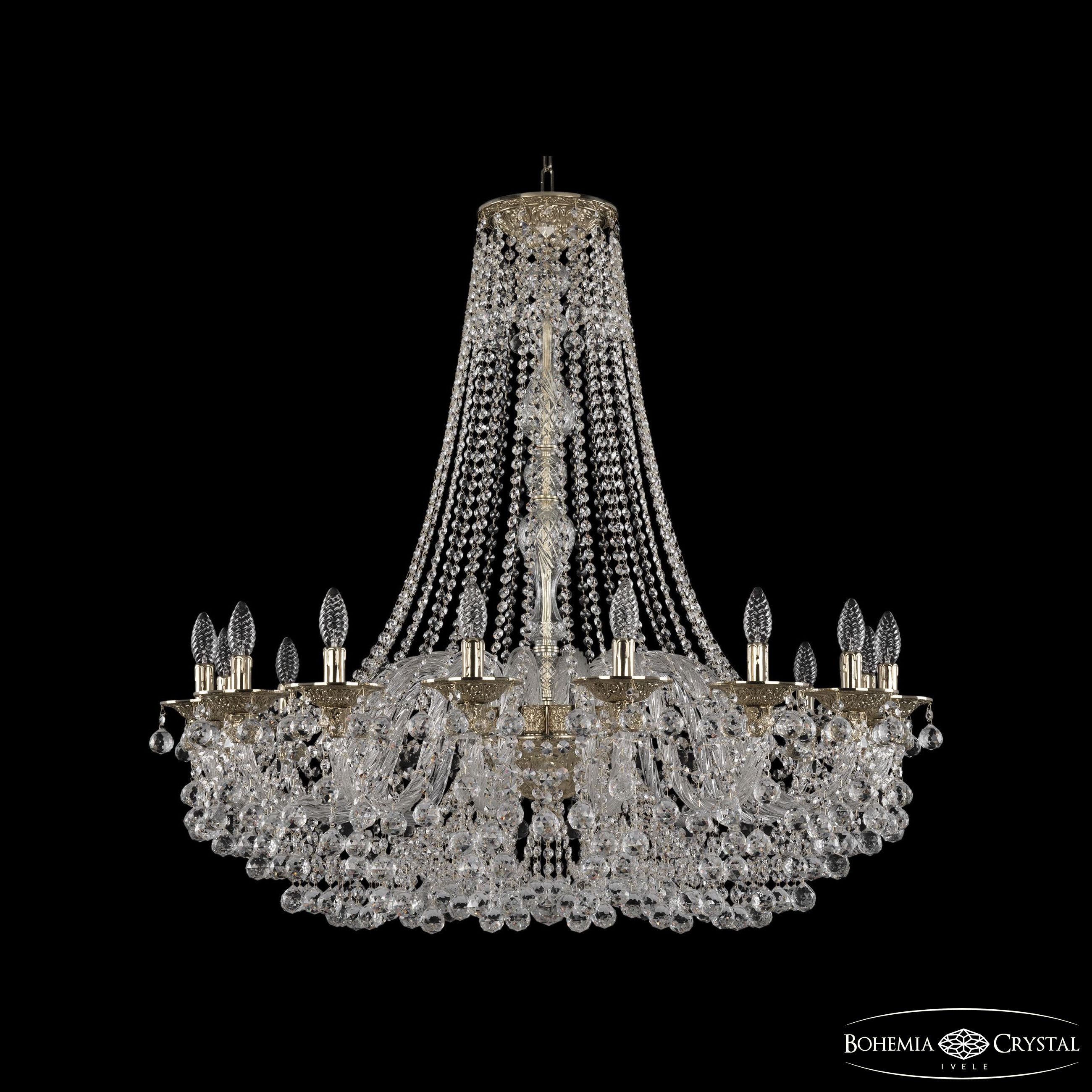 Подвесная хрустальная люстра 1609 Bohemia 16109/16/360/h-95 G