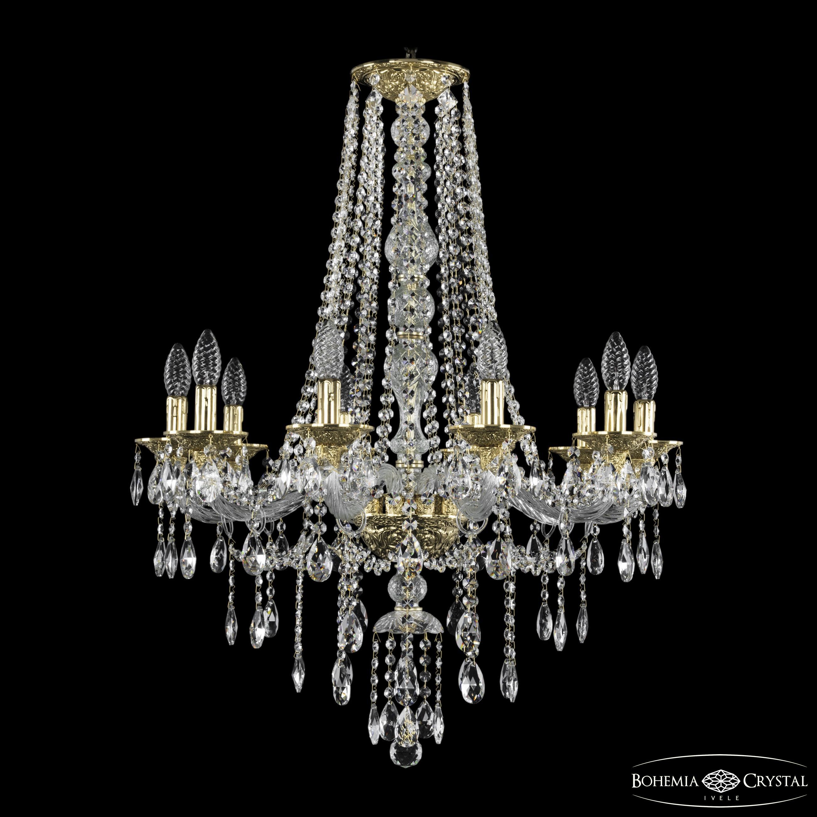 Подвесная хрустальная люстра 1615 Bohemia 16115/10/240/h-86 G