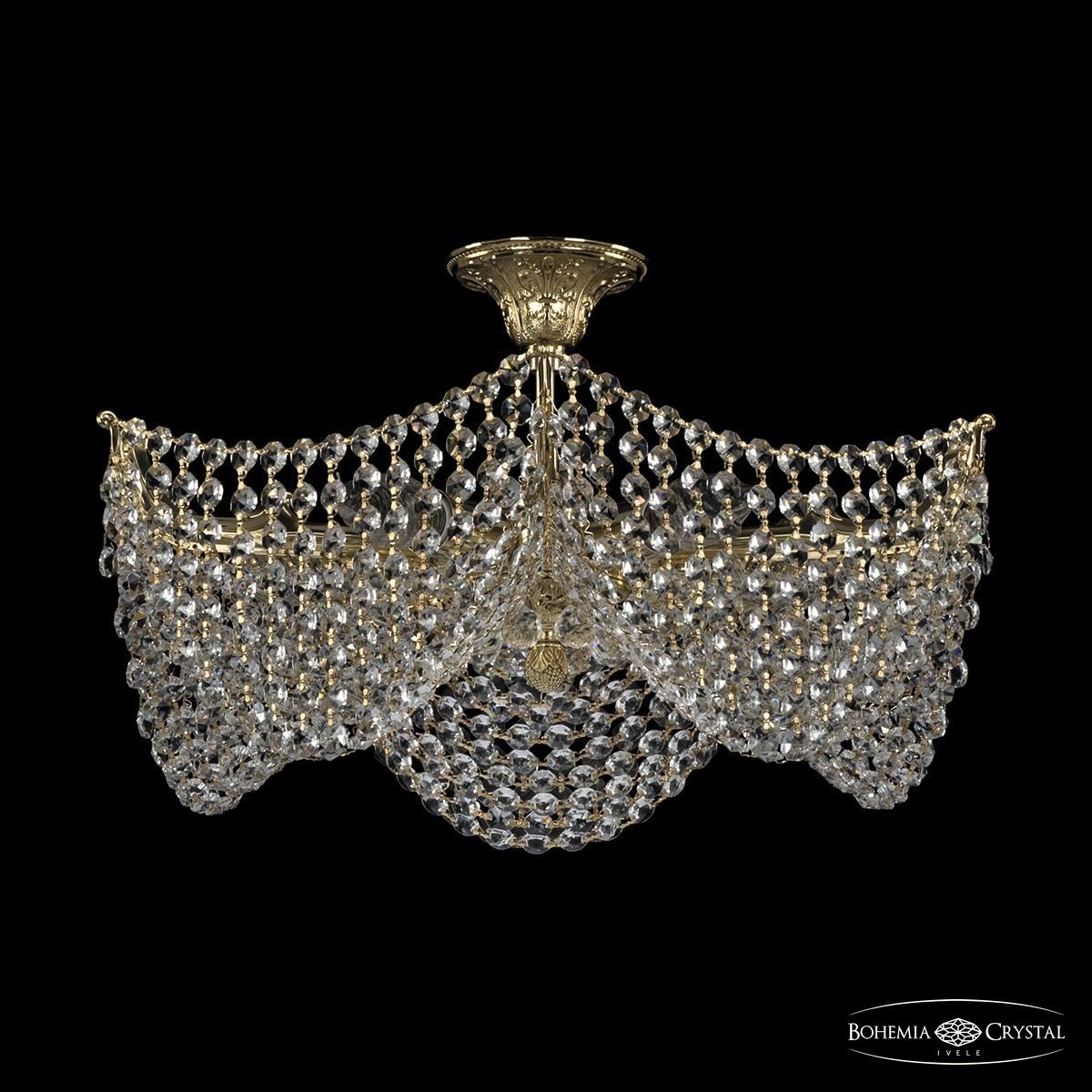 Потолочная хрустальная люстра Bohemia 7717 77171/45/5 G