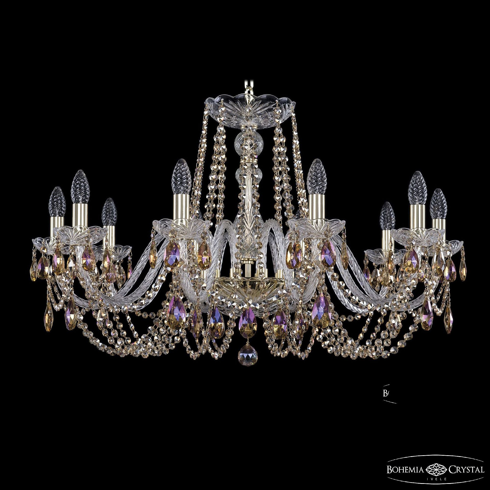 Подвесная хрустальная люстра 1402 Bohemia 1402/10/300 G R777