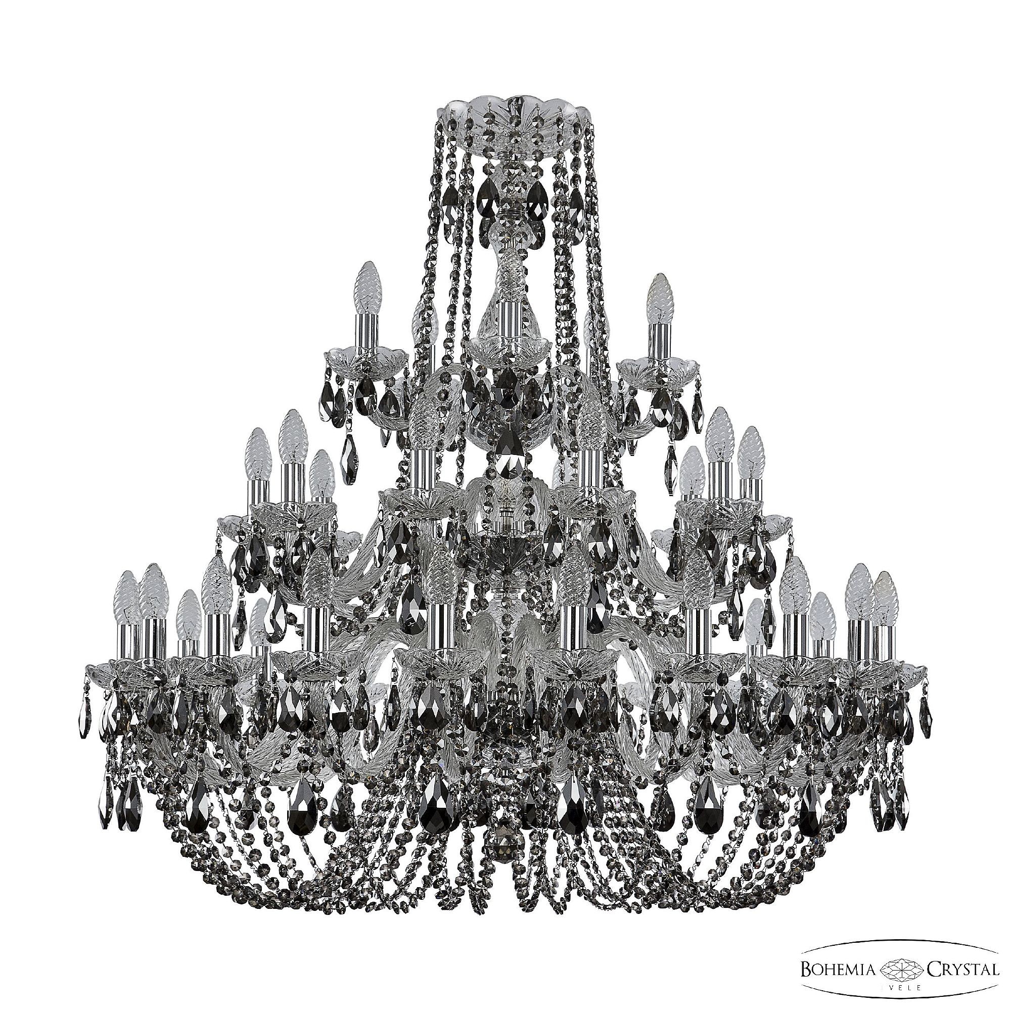 Подвесная хрустальная люстра 1402 Bohemia 1402/20+10+5/360/3d Ni R781