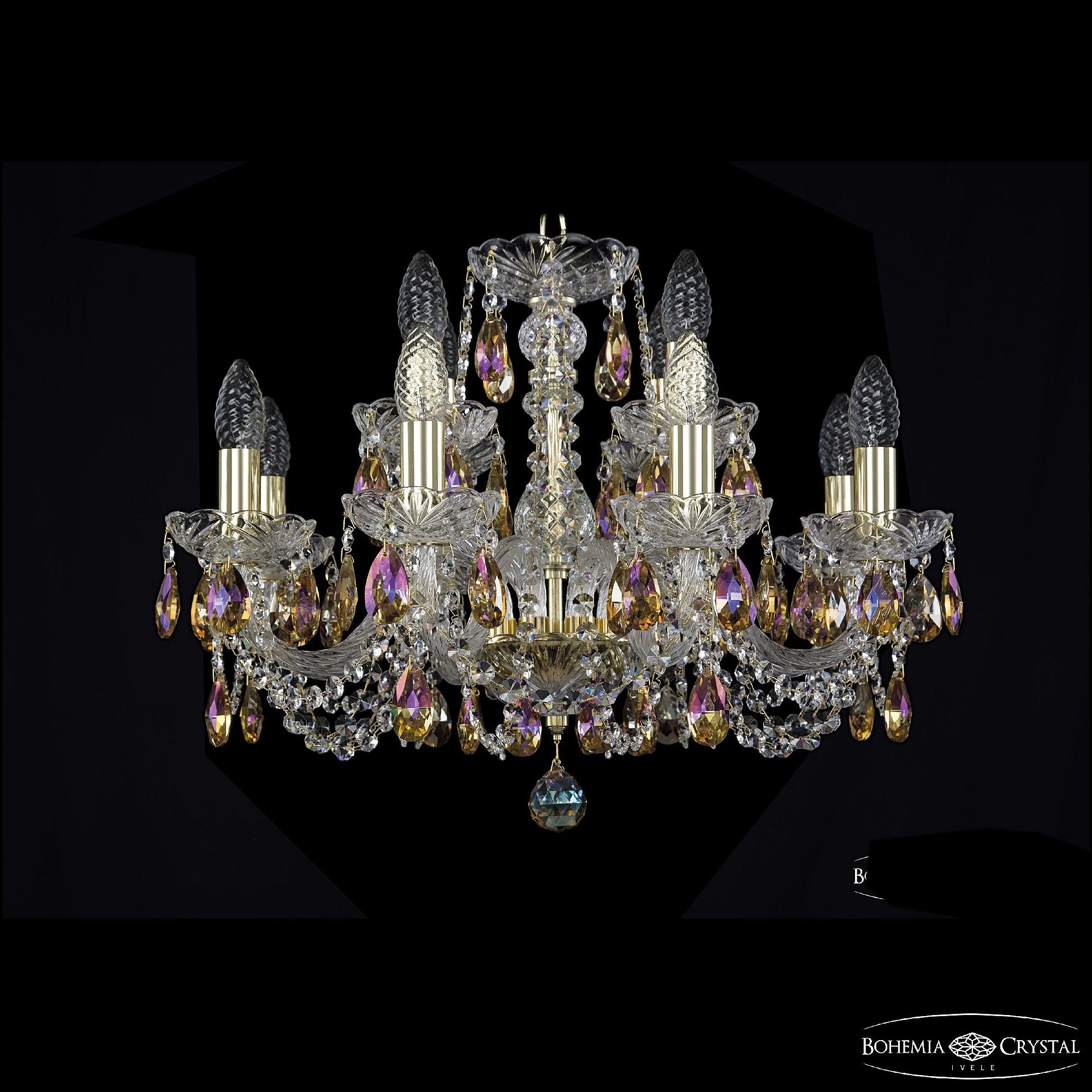 Подвесная хрустальная люстра 1402 Bohemia 1402/8+4/195 G K777