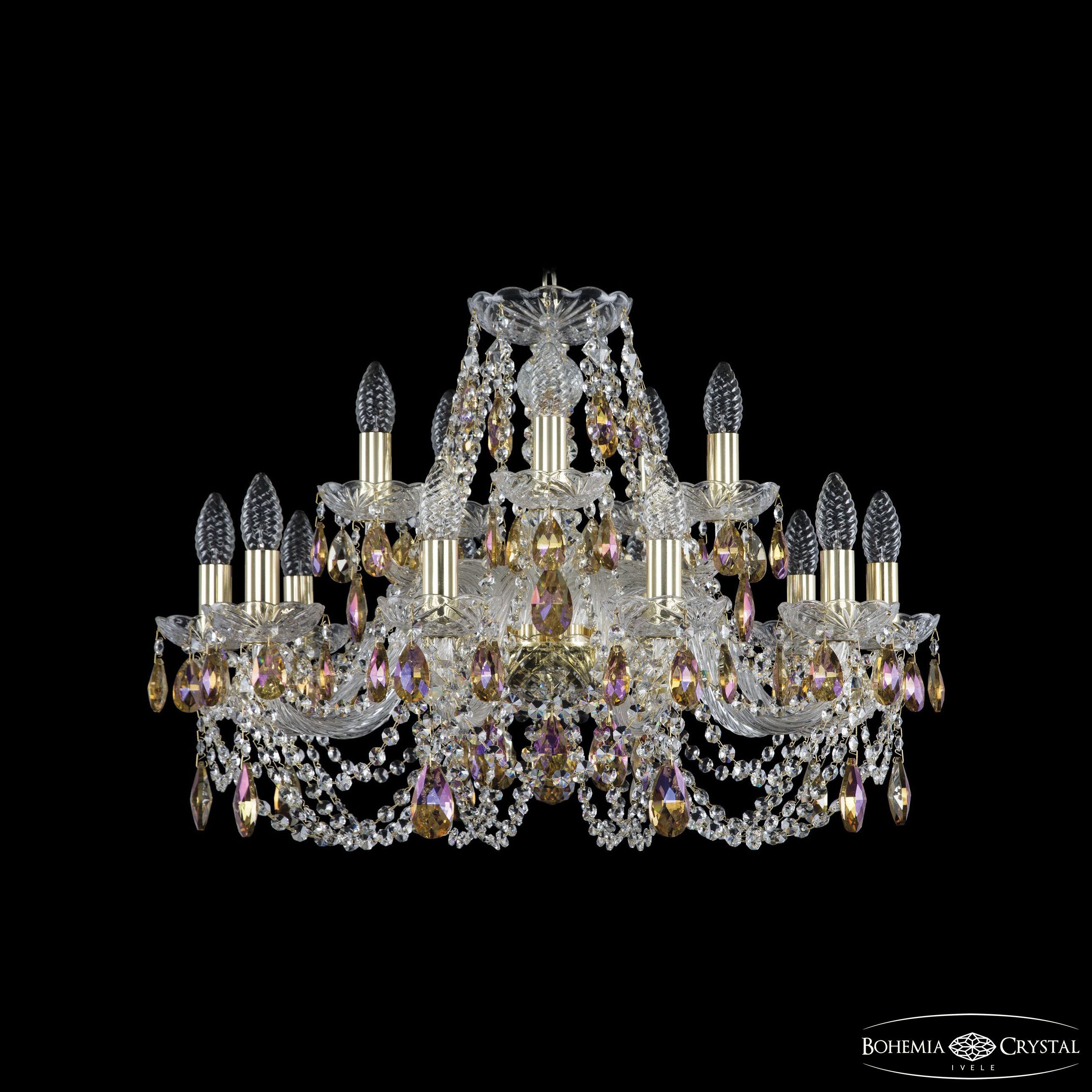 Подвесная хрустальная люстра 1406 Bohemia 1406/10+5/240 G K777