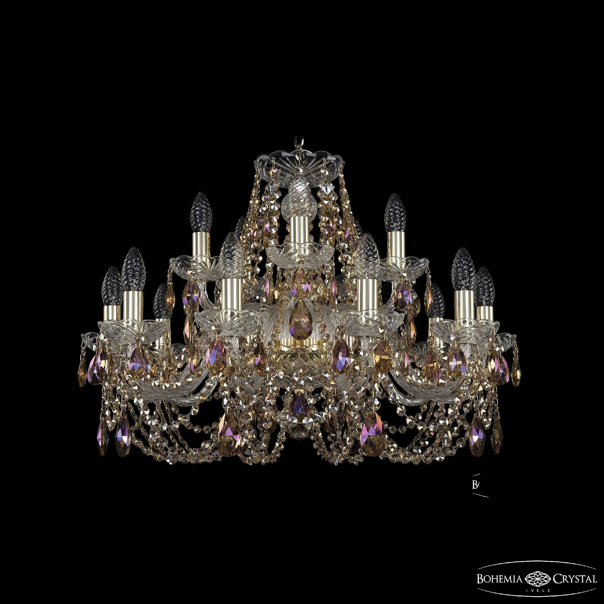 Подвесная хрустальная люстра 1406 Bohemia 1406/10+5/240 G R777