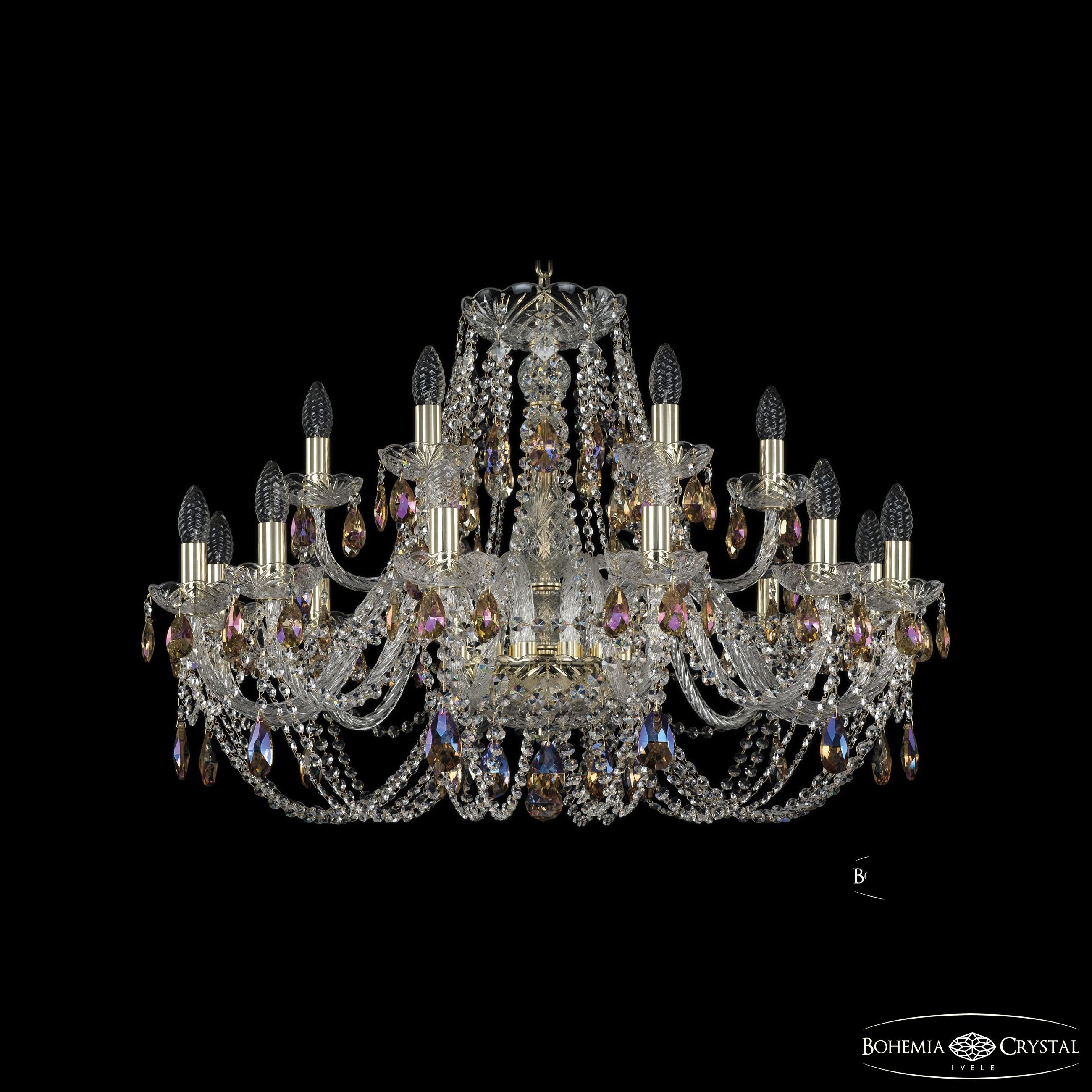 Подвесная хрустальная люстра 1406 Bohemia 1406/12+6/300 G K777