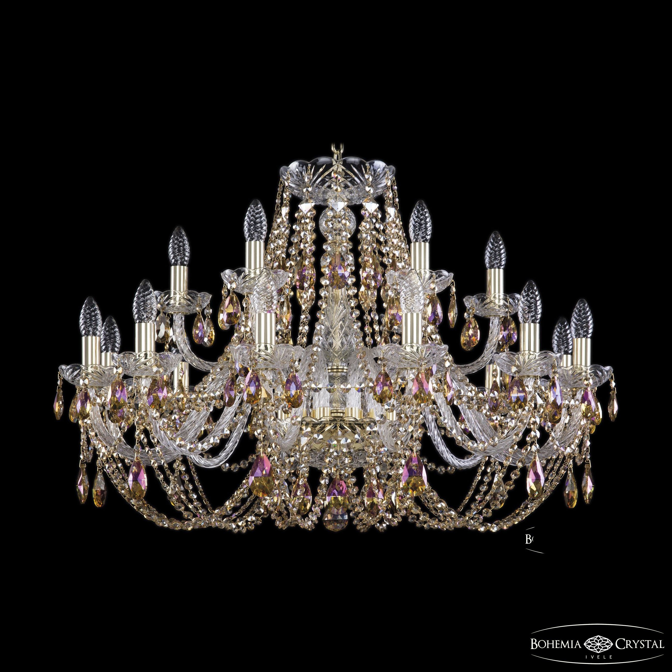 Подвесная хрустальная люстра 1406 Bohemia 1406/12+6/300 G R777