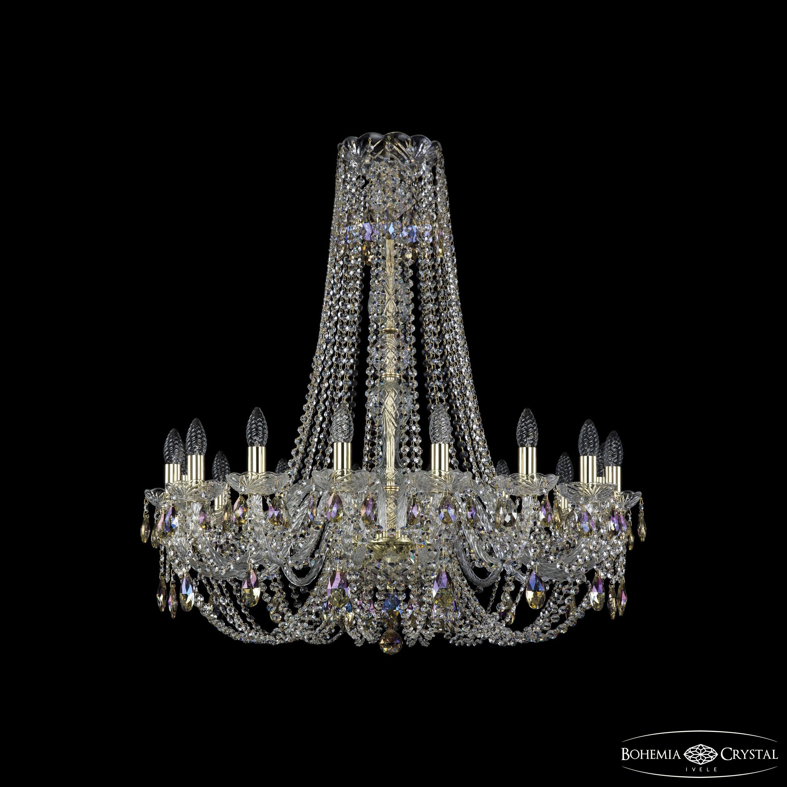 Подвесная хрустальная люстра 1406 Bohemia 1406/16/300/h-89 G K801