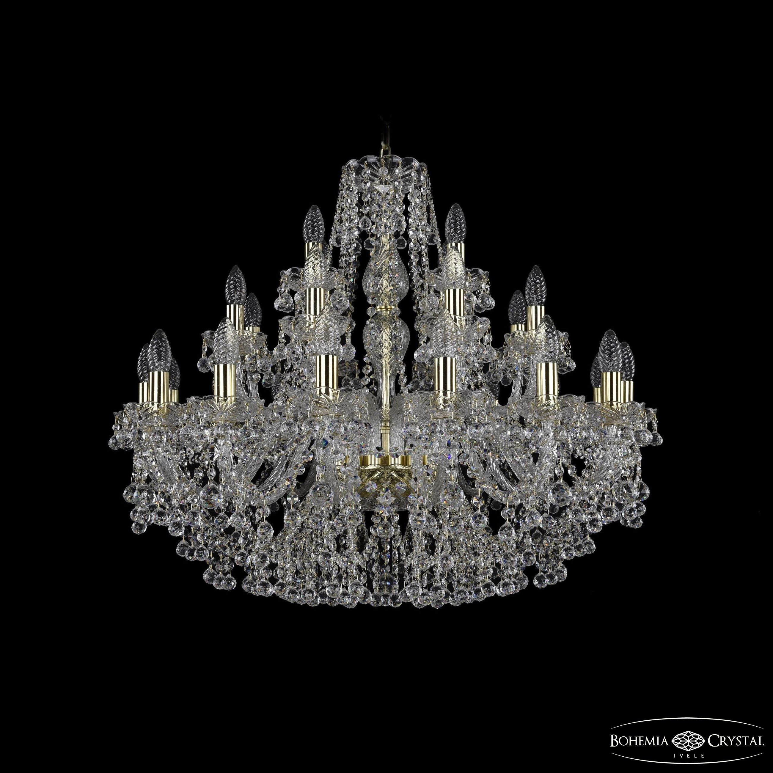 Подвесная хрустальная люстра 1409 Bohemia 1409/16+8+4/300 G