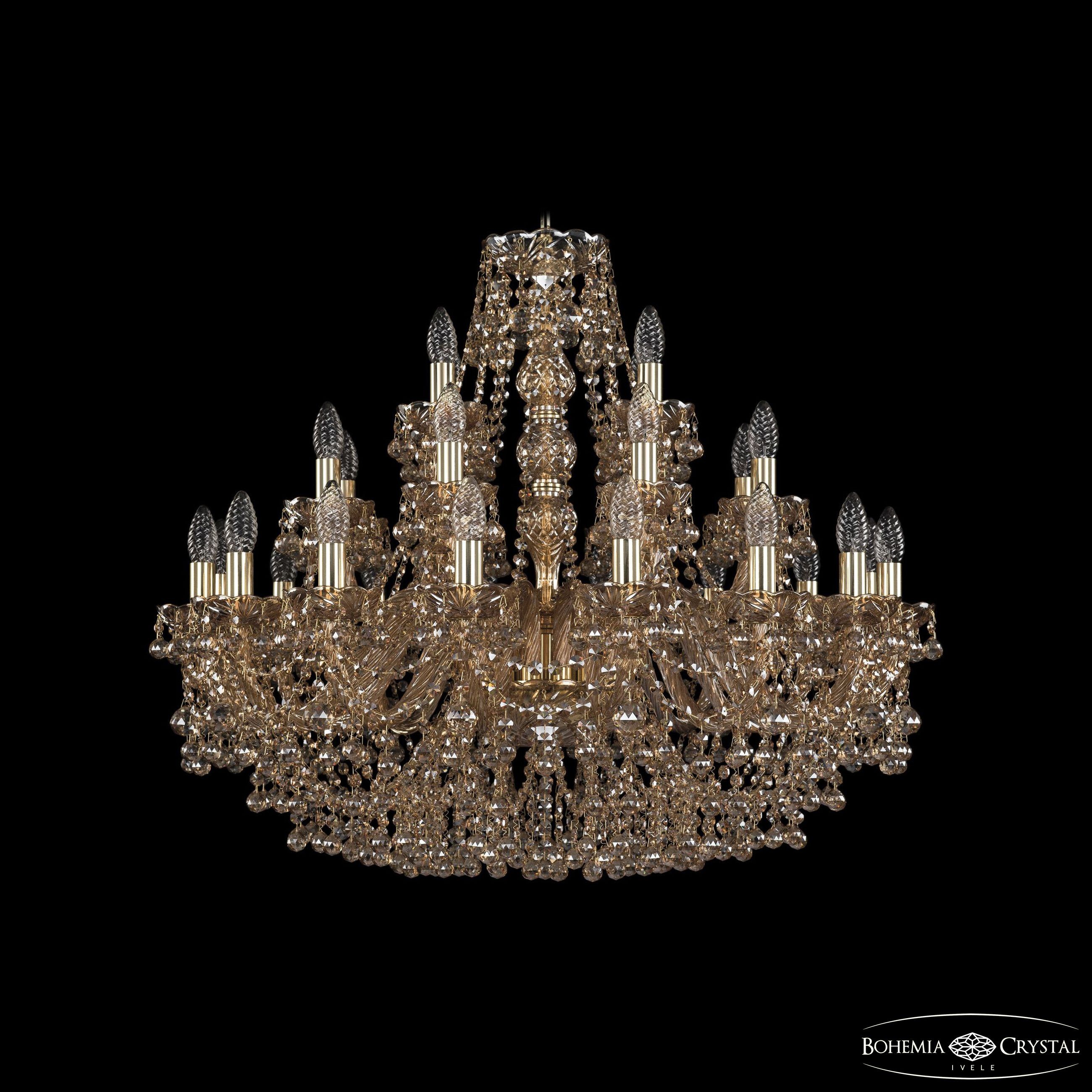 Подвесная хрустальная люстра 1409 Bohemia 1409/16+8+4/300 G M721