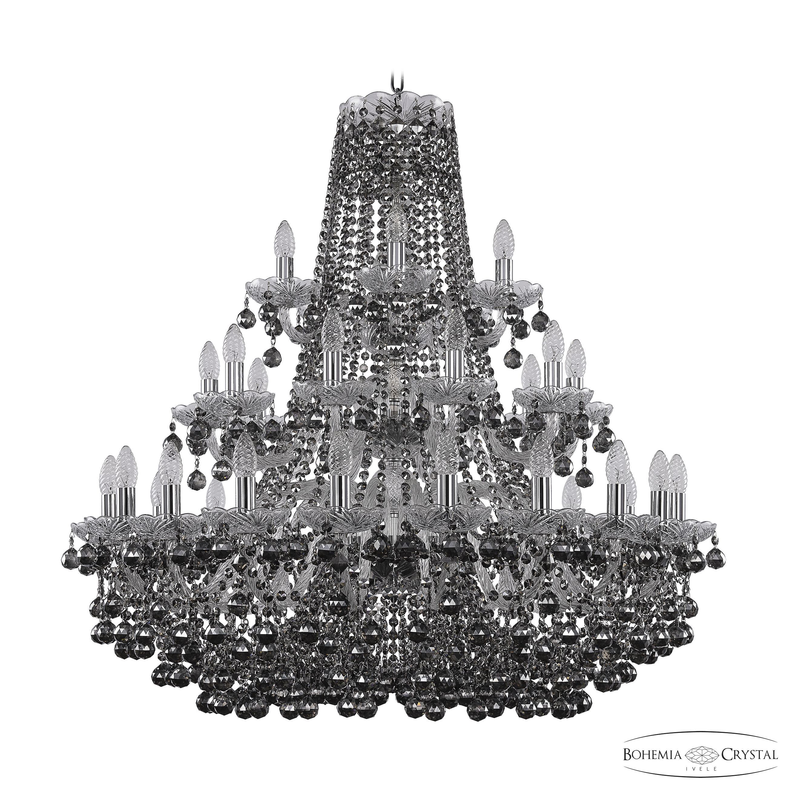 Подвесная хрустальная люстра 1409 Bohemia 1409/20+10+5/360/3d Ni R781