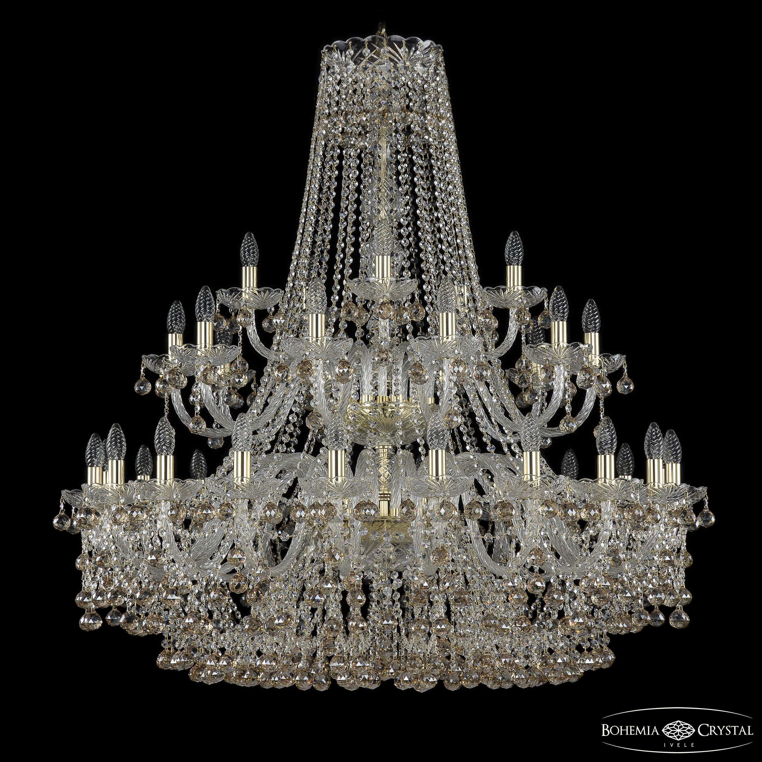 Подвесная хрустальная люстра 1409 Bohemia 1409/20+10+5/400/2d G K721