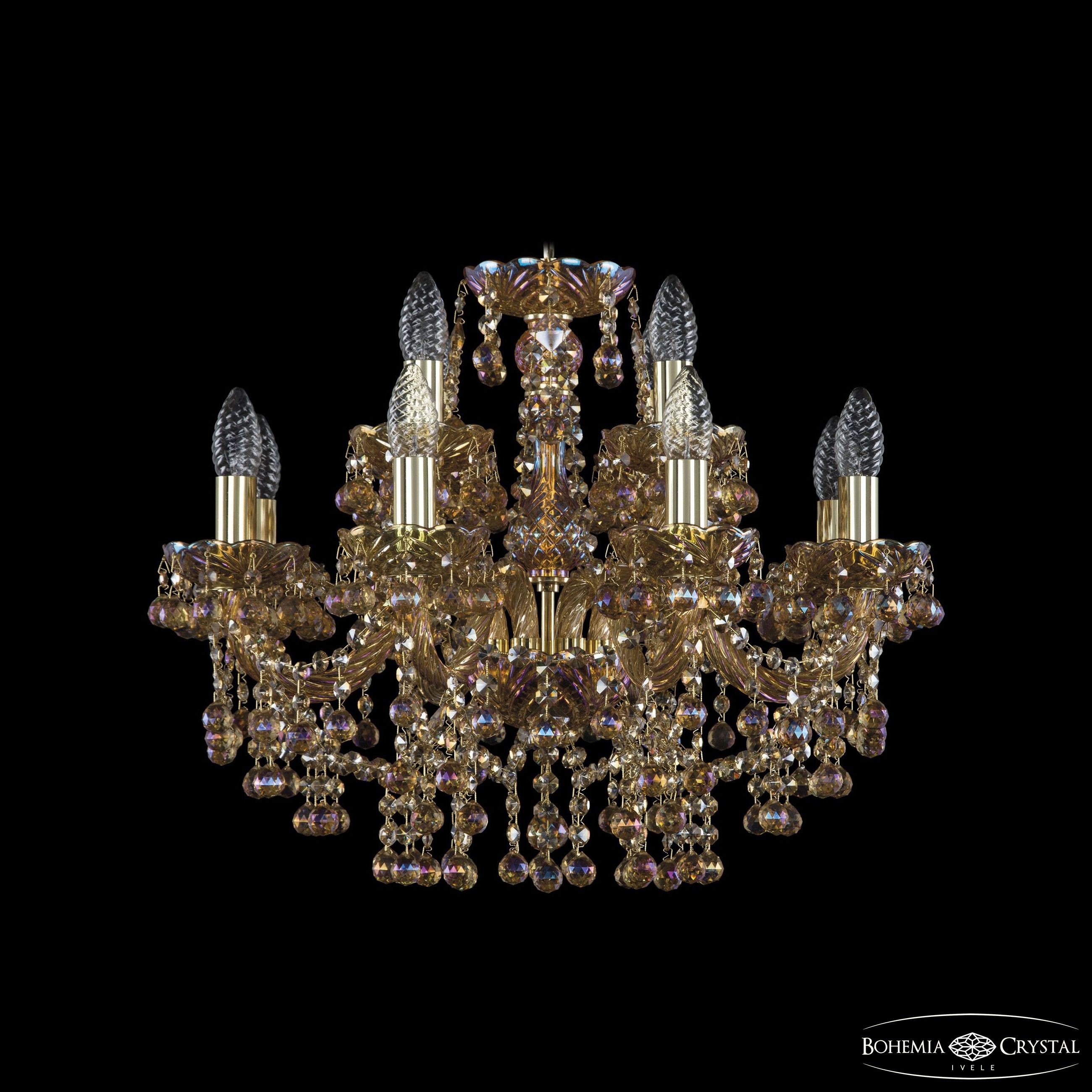 Подвесная хрустальная люстра 1409 Bohemia 1409/8+4/195 G M777