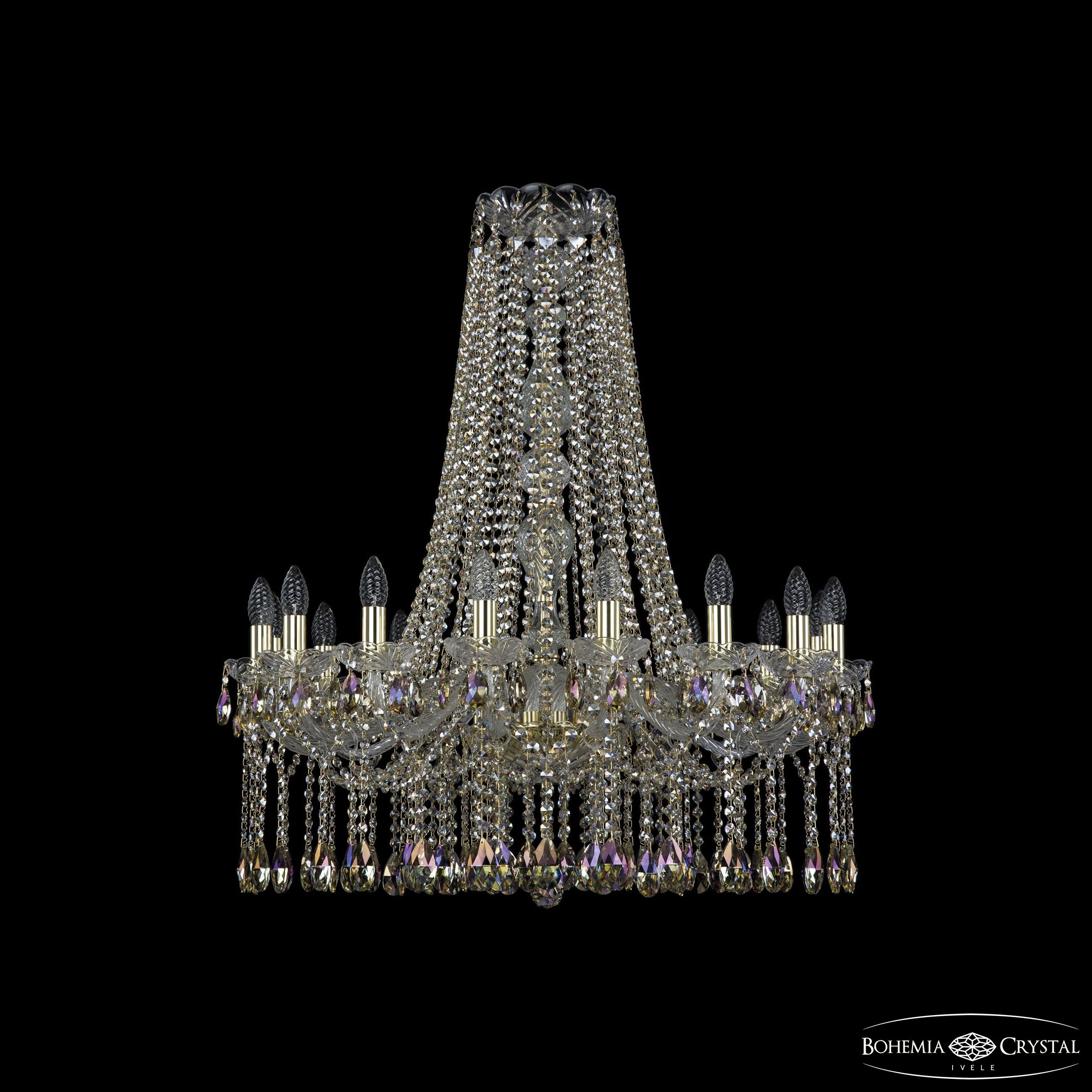 Подвесная хрустальная люстра 1413 Bohemia 1413/16/300/h-93 G R801
