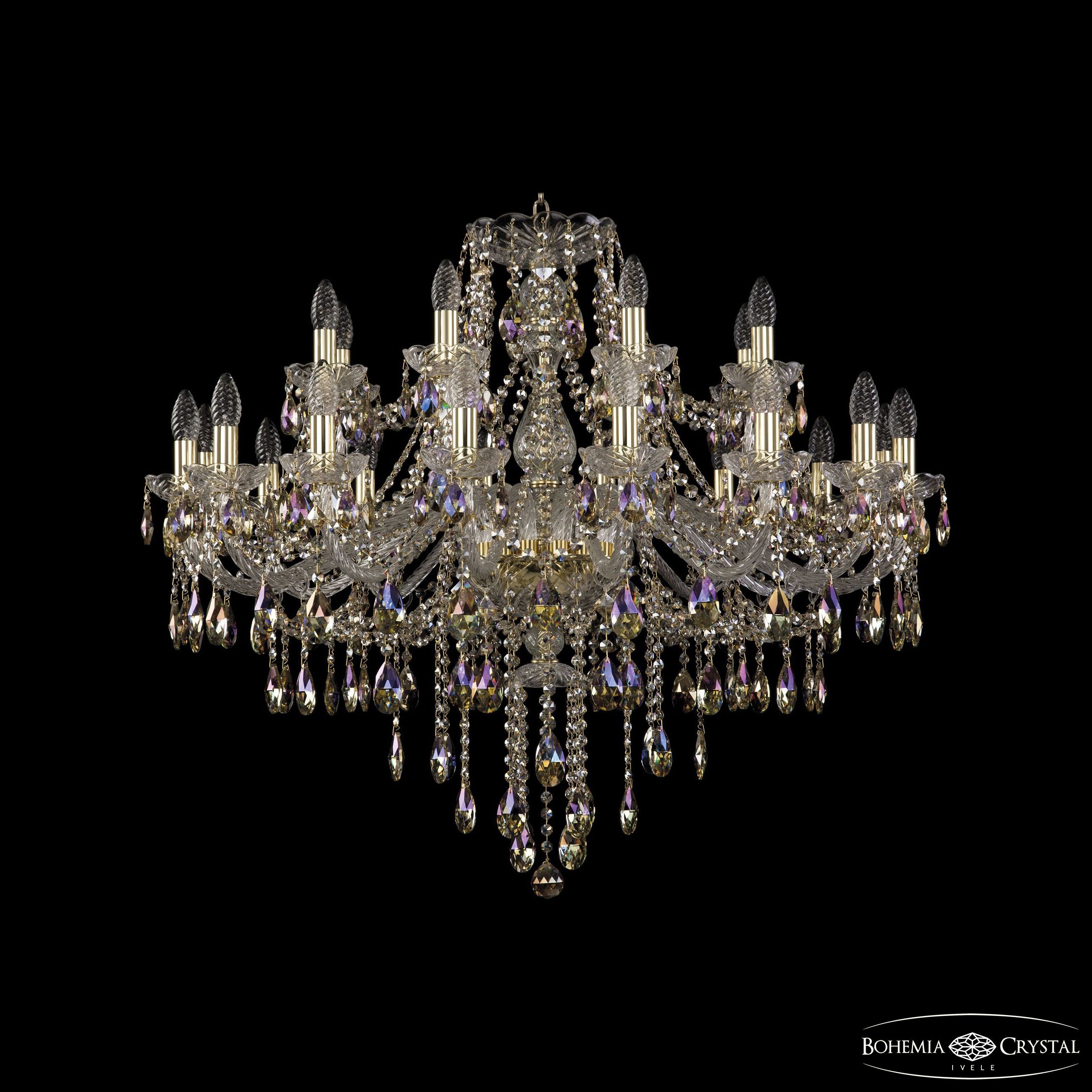 Подвесная хрустальная люстра 1415 Bohemia 1415/16+8/360 G R801